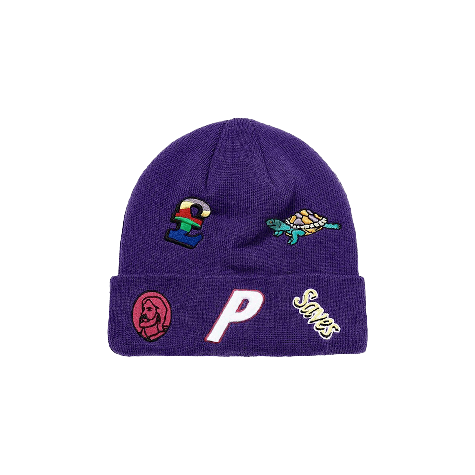 Palace x New Era Jesus Beanie 'Purple'