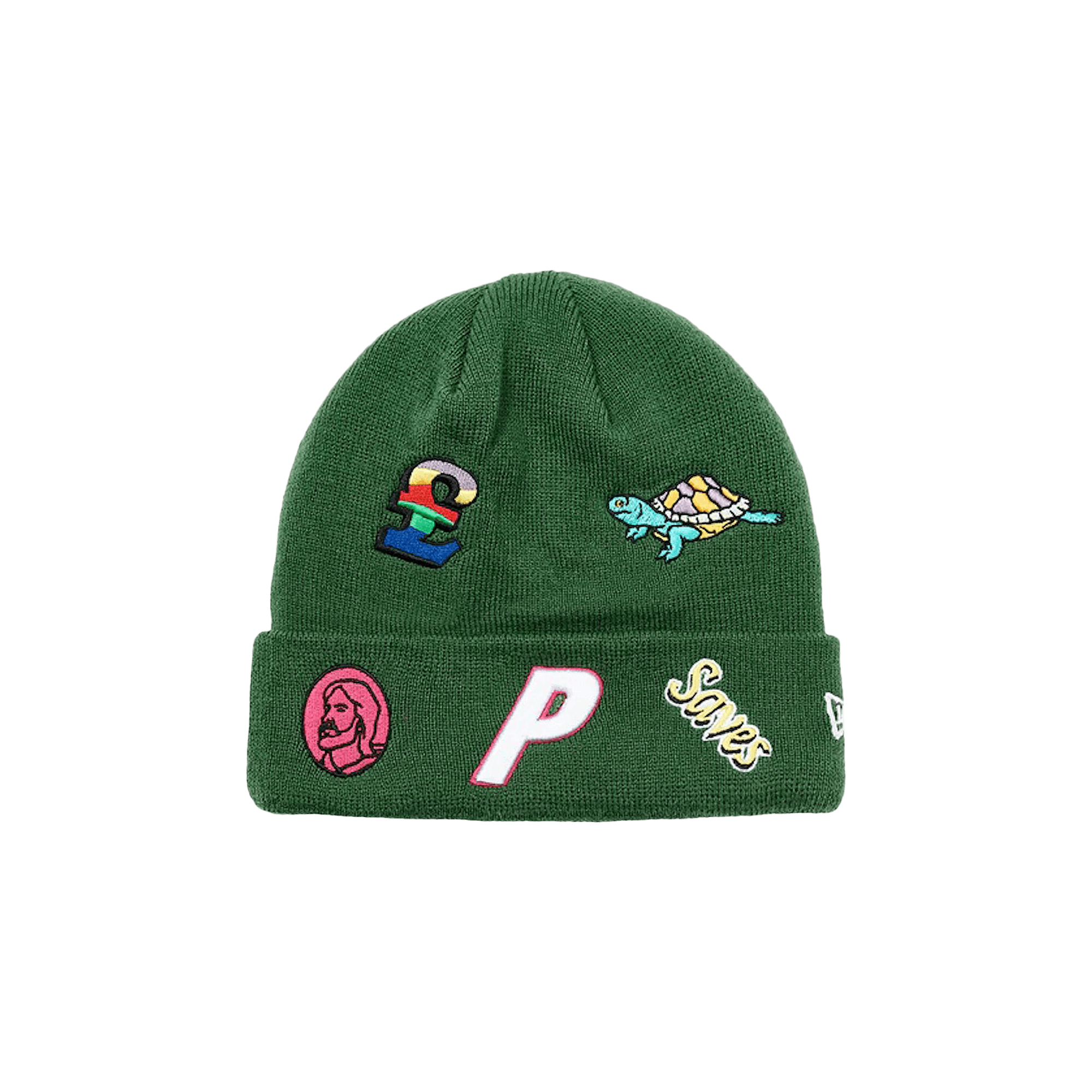 Palace x New Era Jesus Beanie 'Green'