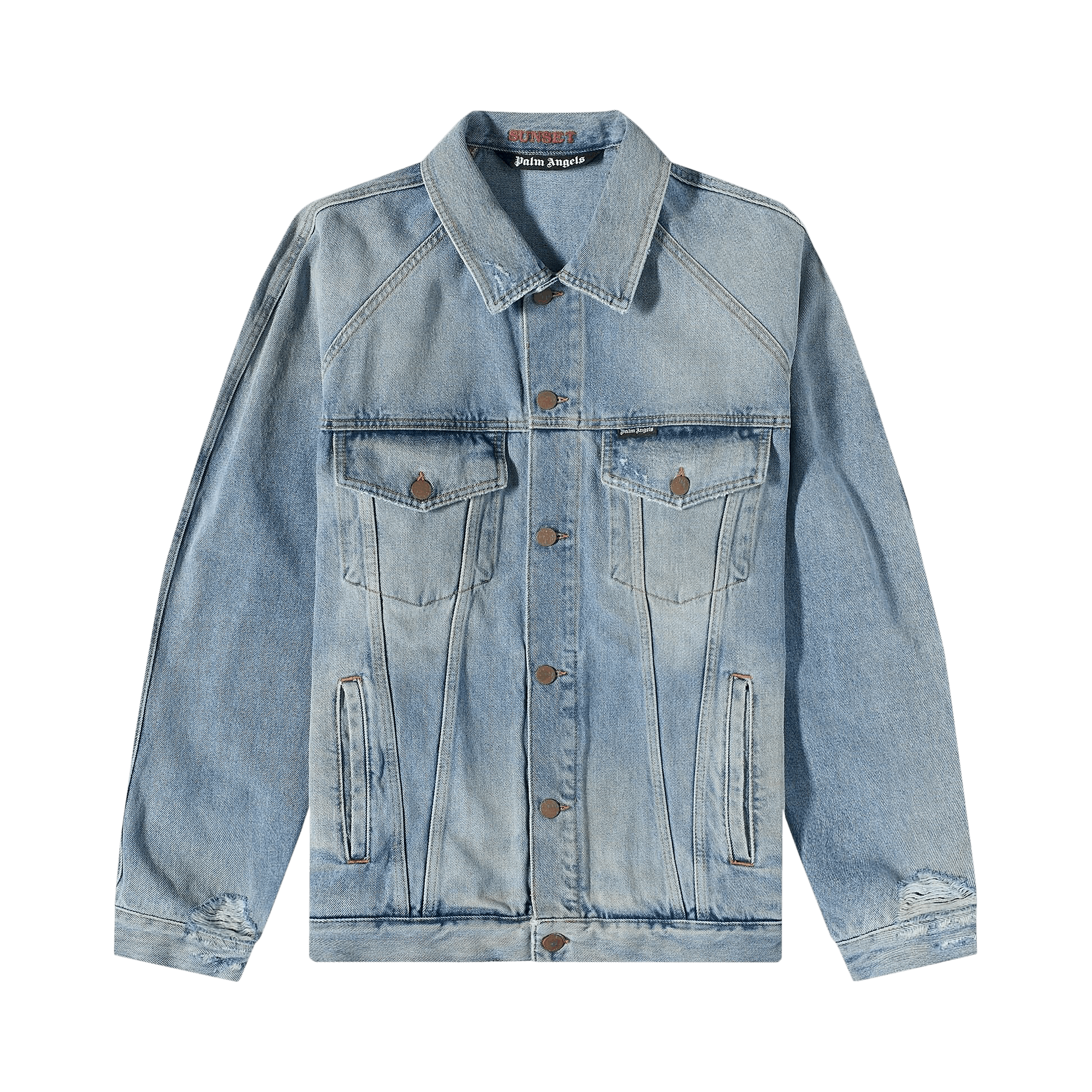 Palm Angels Light Wash Sunset Loose Denim Pants 'Blue/Brown'