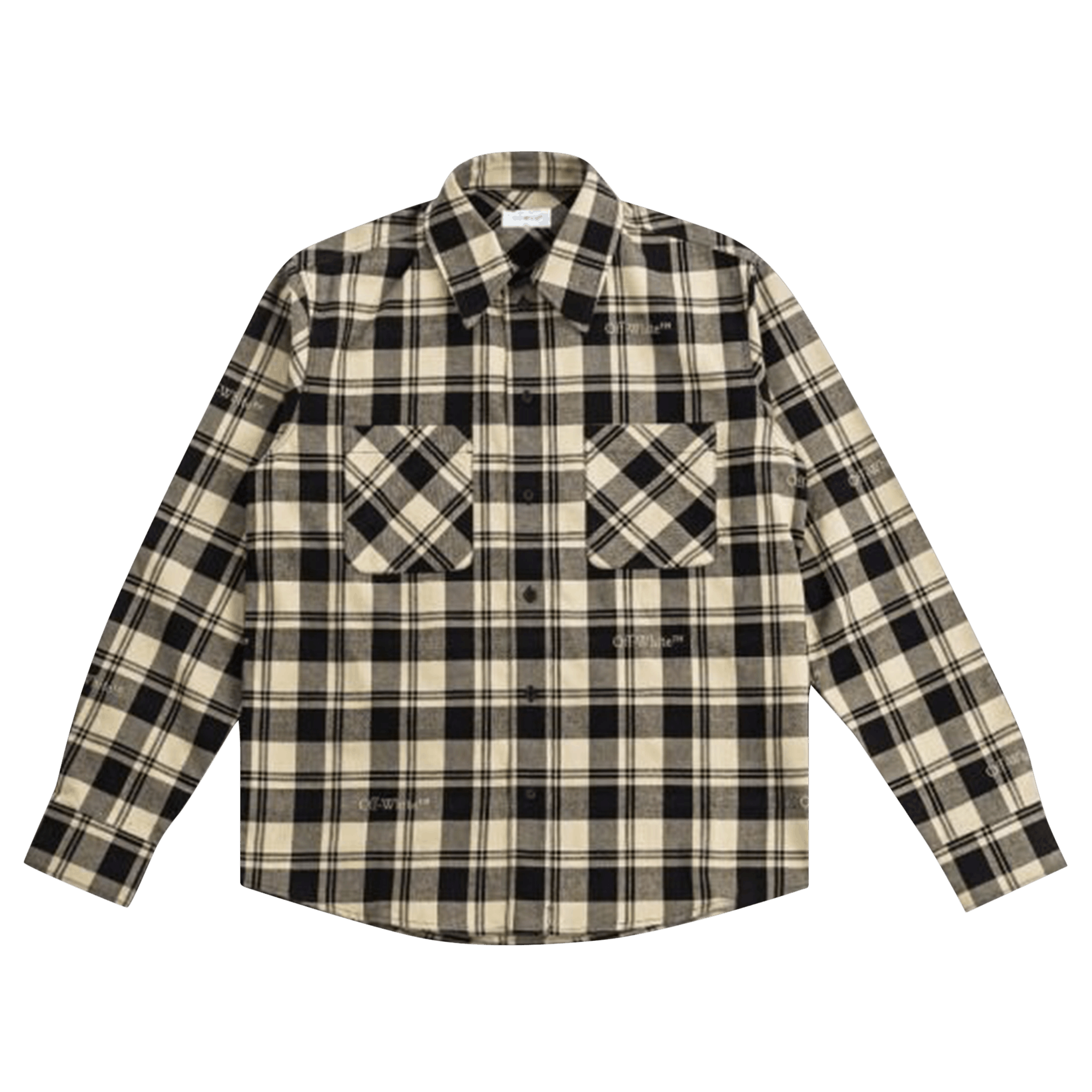 Off-White Check Flannel Shirt 'Beige/Black'
