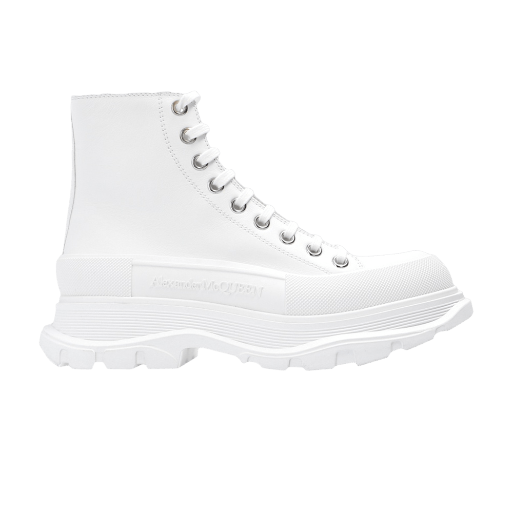 Alexander McQueen Wmns Tread Slick Boot 'White Silver'
