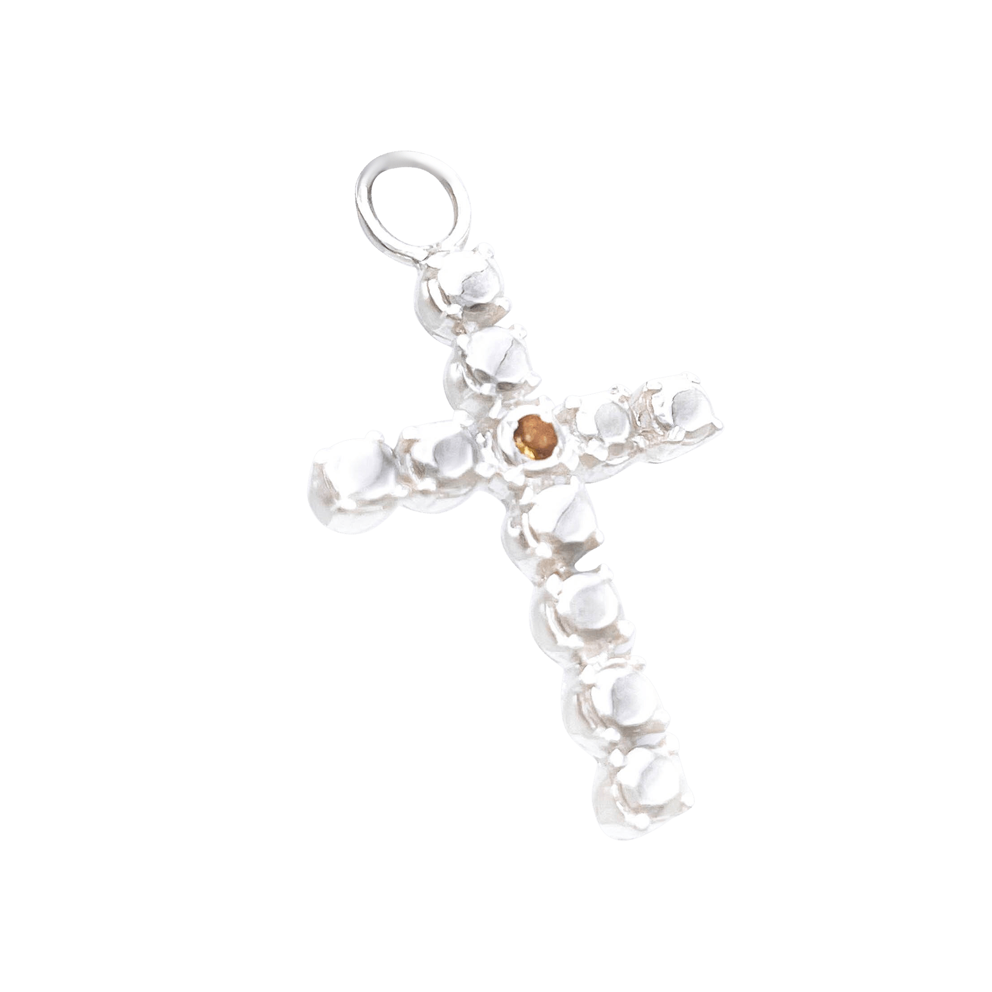 Martine Ali Citrine Cross Chain 'Silver'