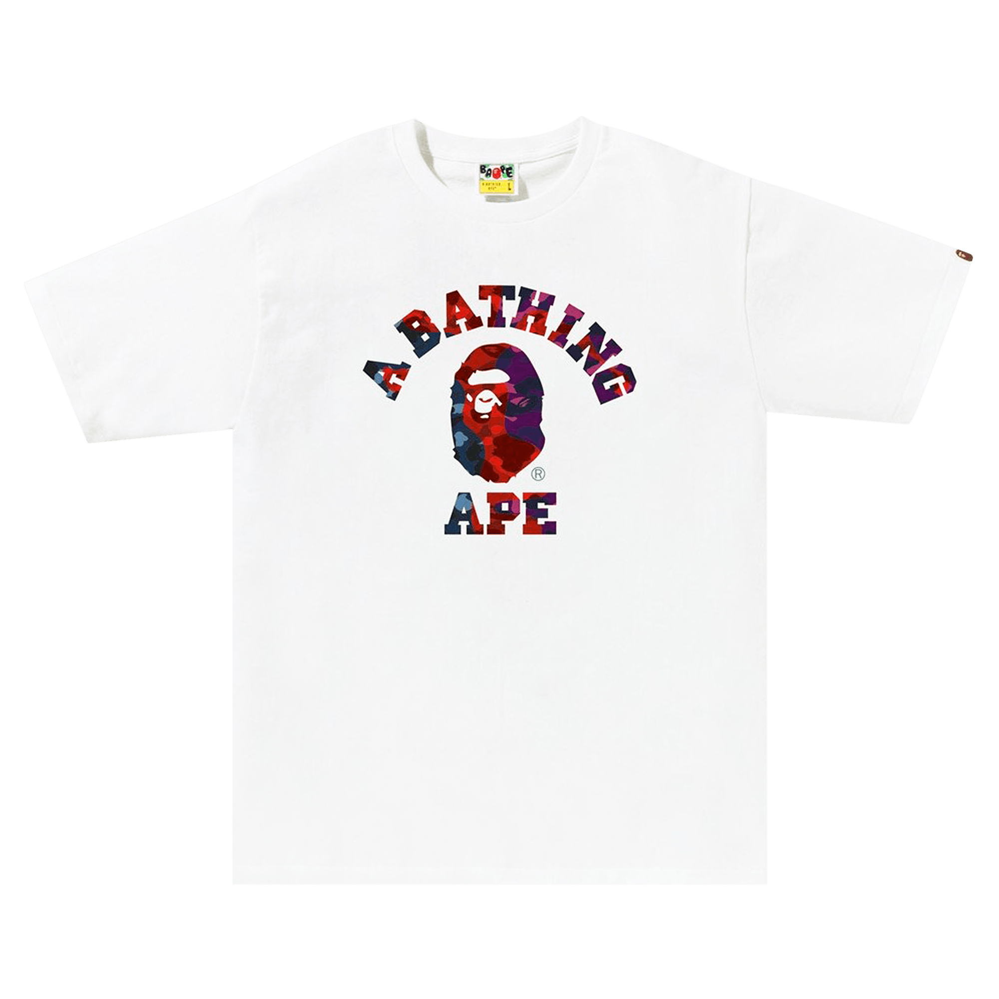 BAPE Color Camo Crazy College Tee 'White'