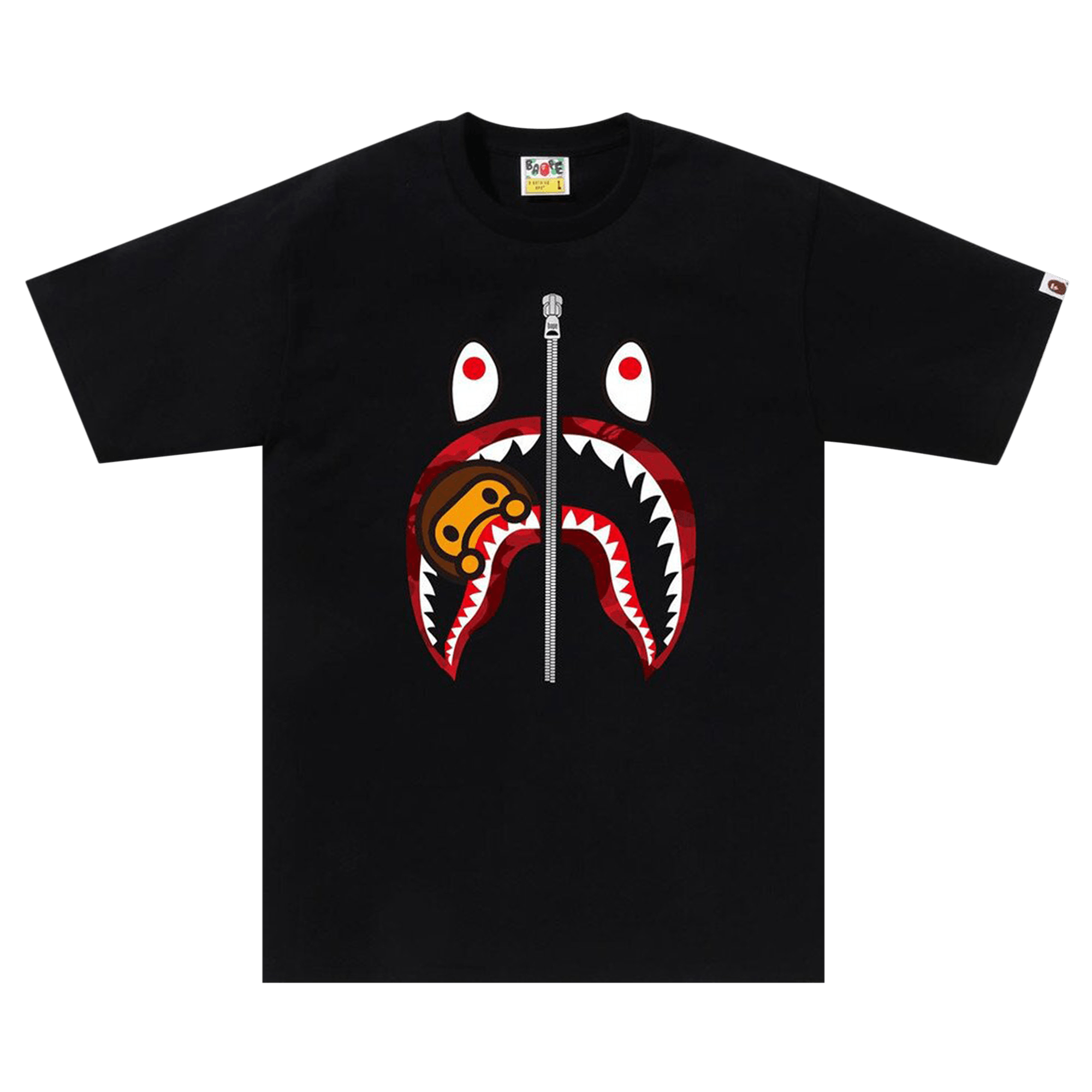 BAPE Color Camo Milo Shark Tee 'Black/Red'