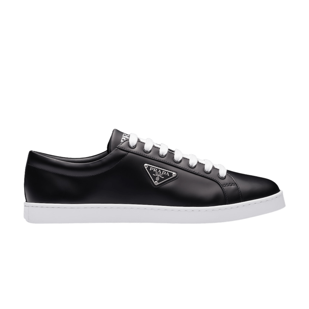 Prada Brushed Leather Sneaker 'Black'
