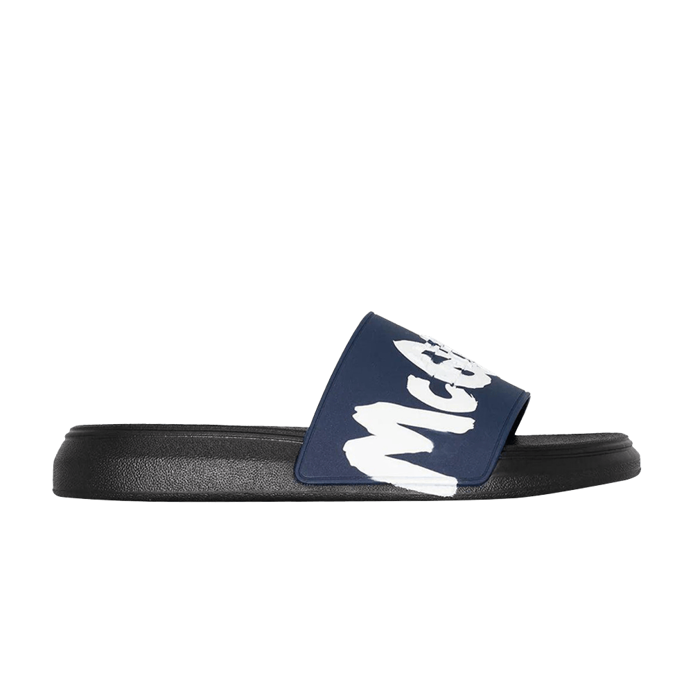 Alexander McQueen Rubber Pool Slide 'Graffiti - Midnight Petrol'