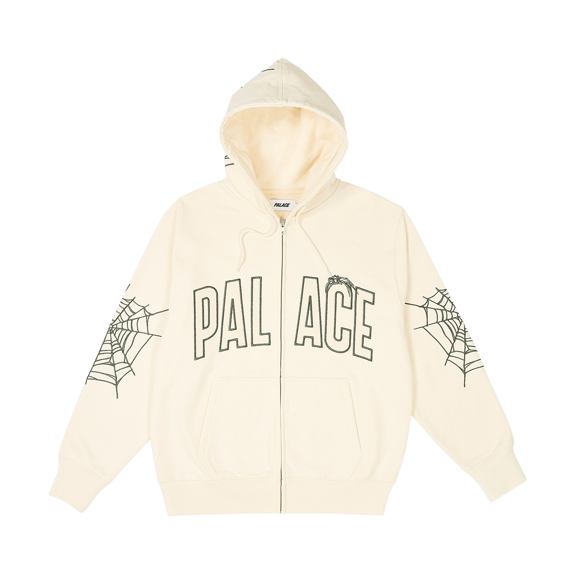Palace Spider Zip Hood 'Soft White'