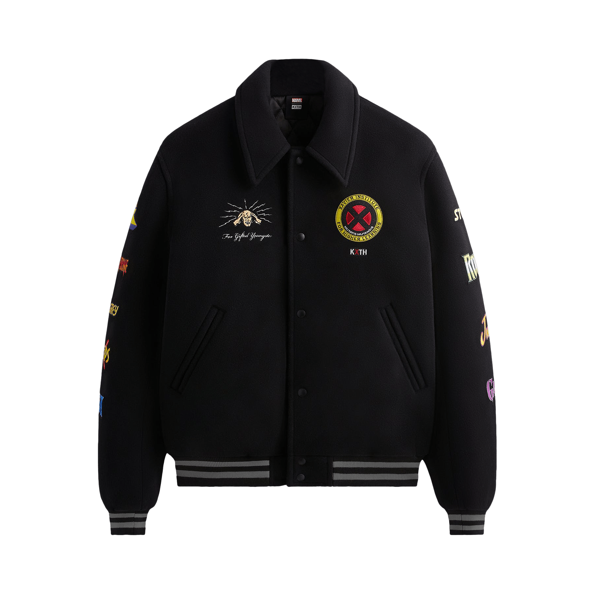 Kith For X-Men Wool Varsity Jacket 'Black'