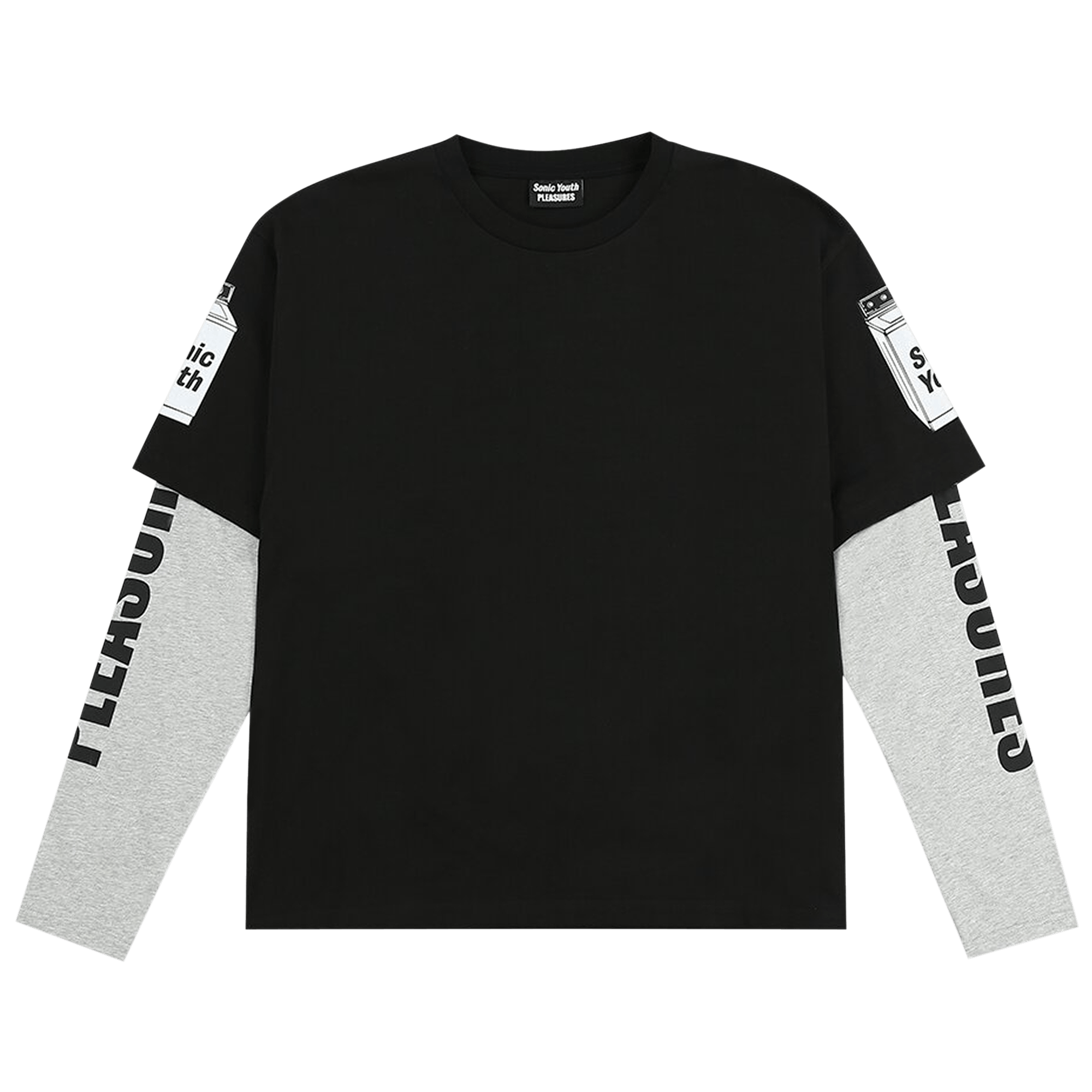 Pleasures Becuz Layered Long-Sleeve 'Black/Grey'
