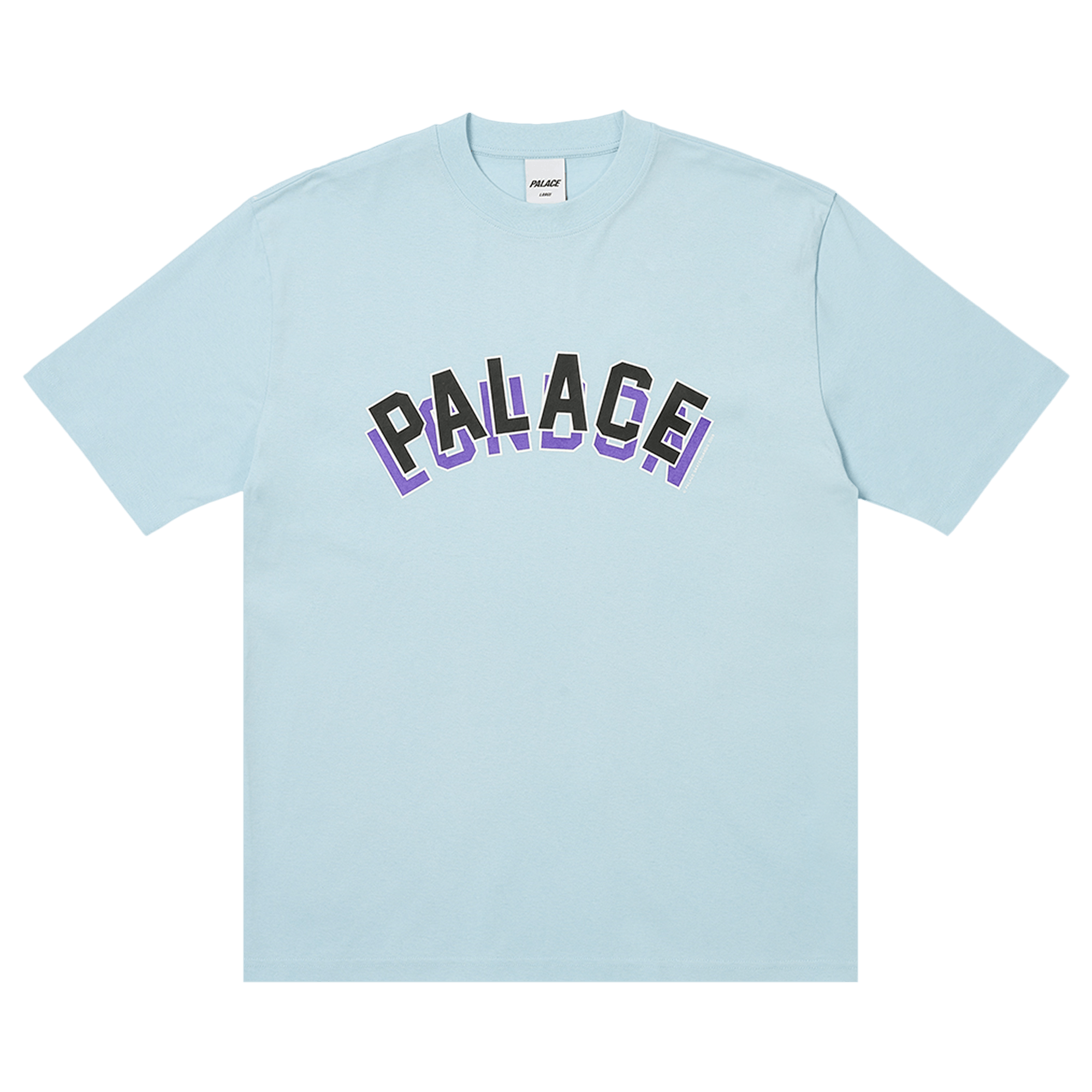 Palace London Stack T-Shirt 'Crystalised Blue'