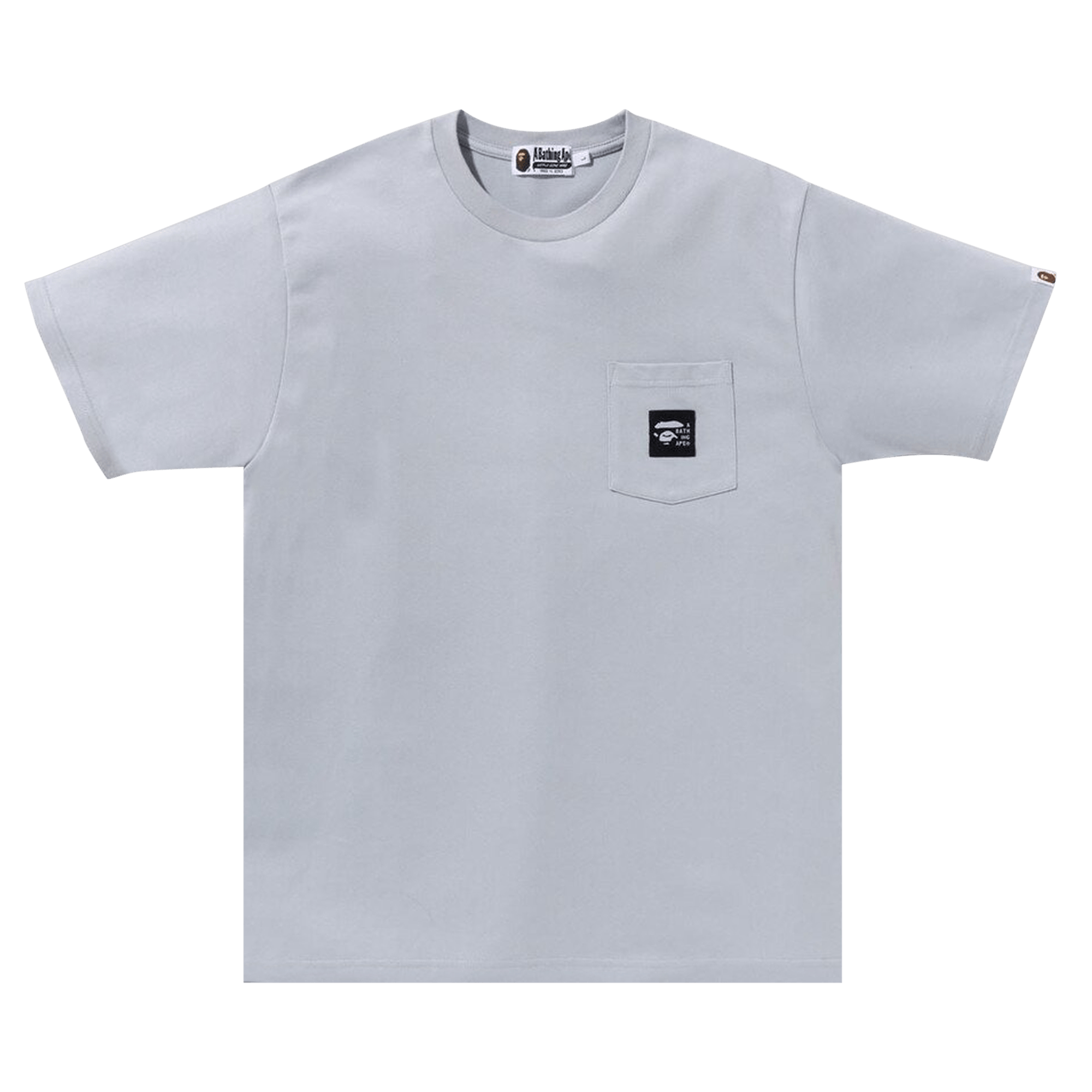 BAPE A Bathing Ape Label Pocket Tee 'Grey'