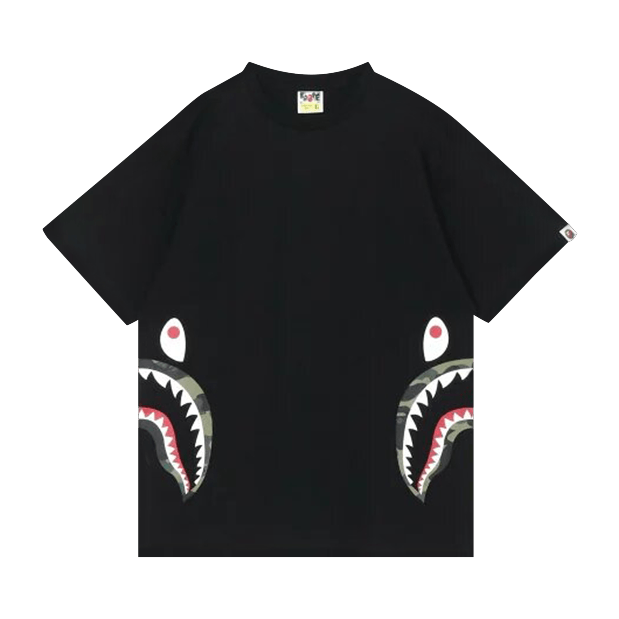 BAPE 1st Camo Side Shark Tee 'Black/Green'