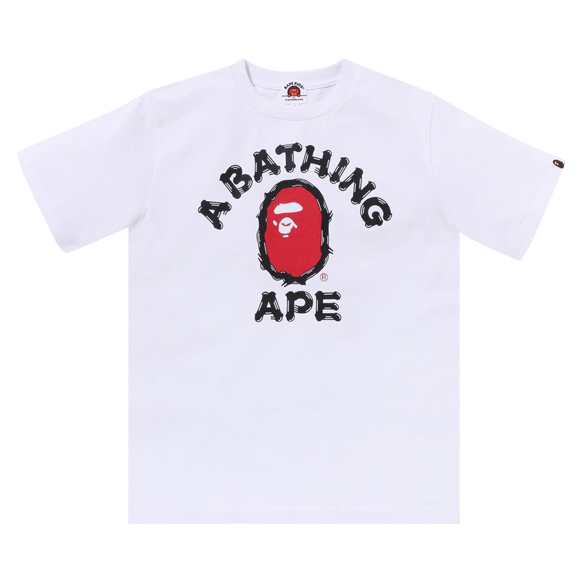 BAPE Brush College Tee 'White'