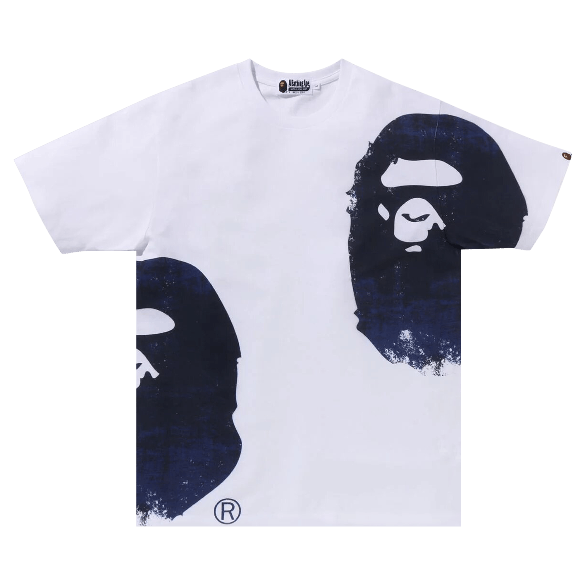 BAPE Overprinted Multi Ape Head Tee 'White'
