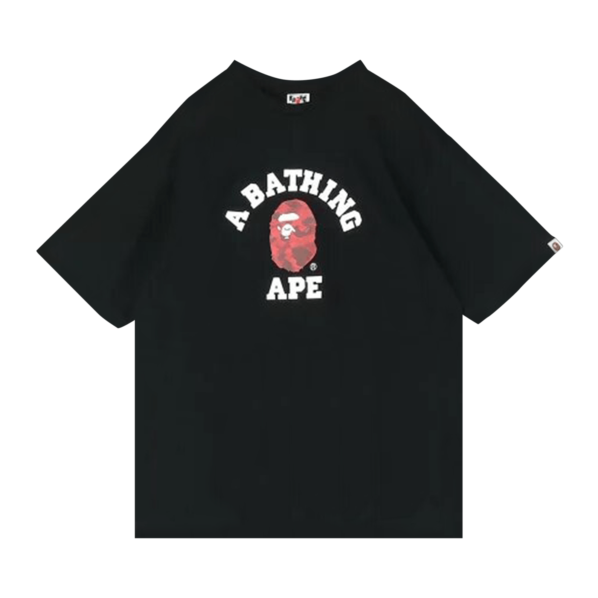 BAPE Color Camo College Tee 'Black/Red'