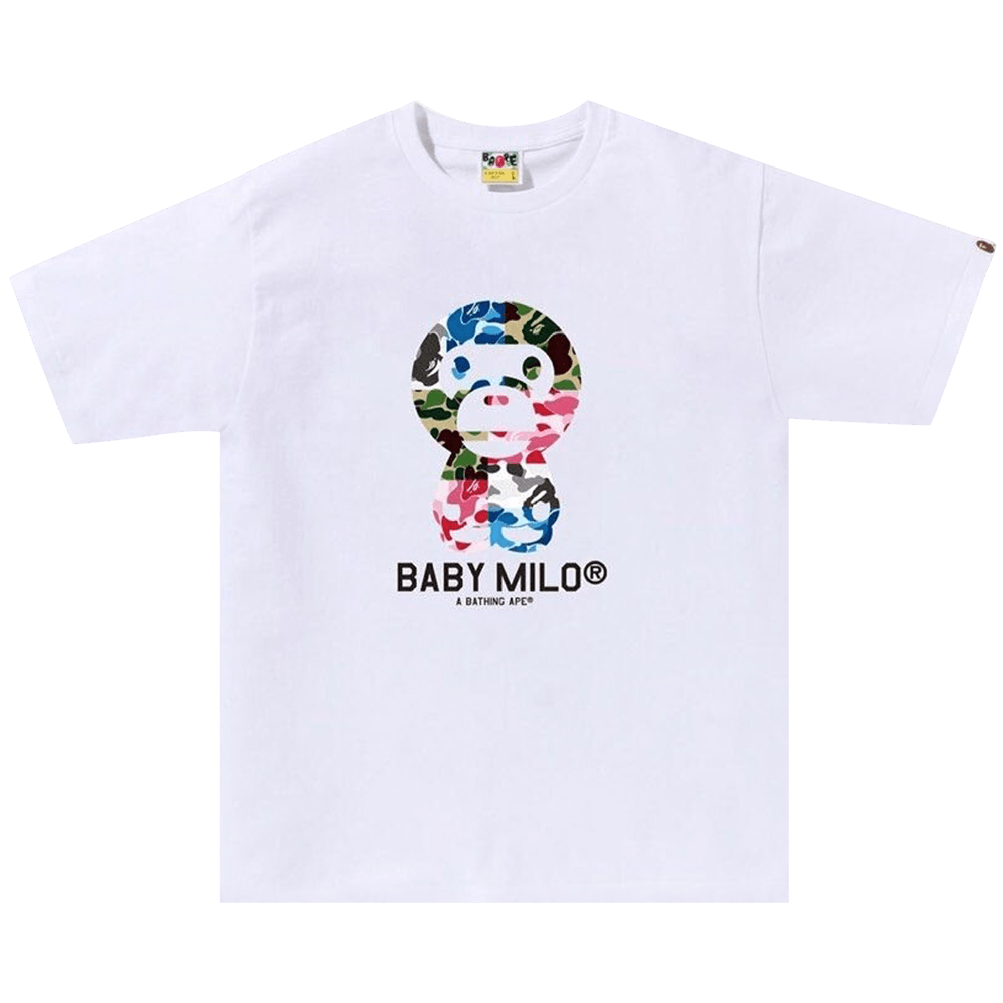 BAPE ABC Camo Crazy Baby Milo Tee 'White'