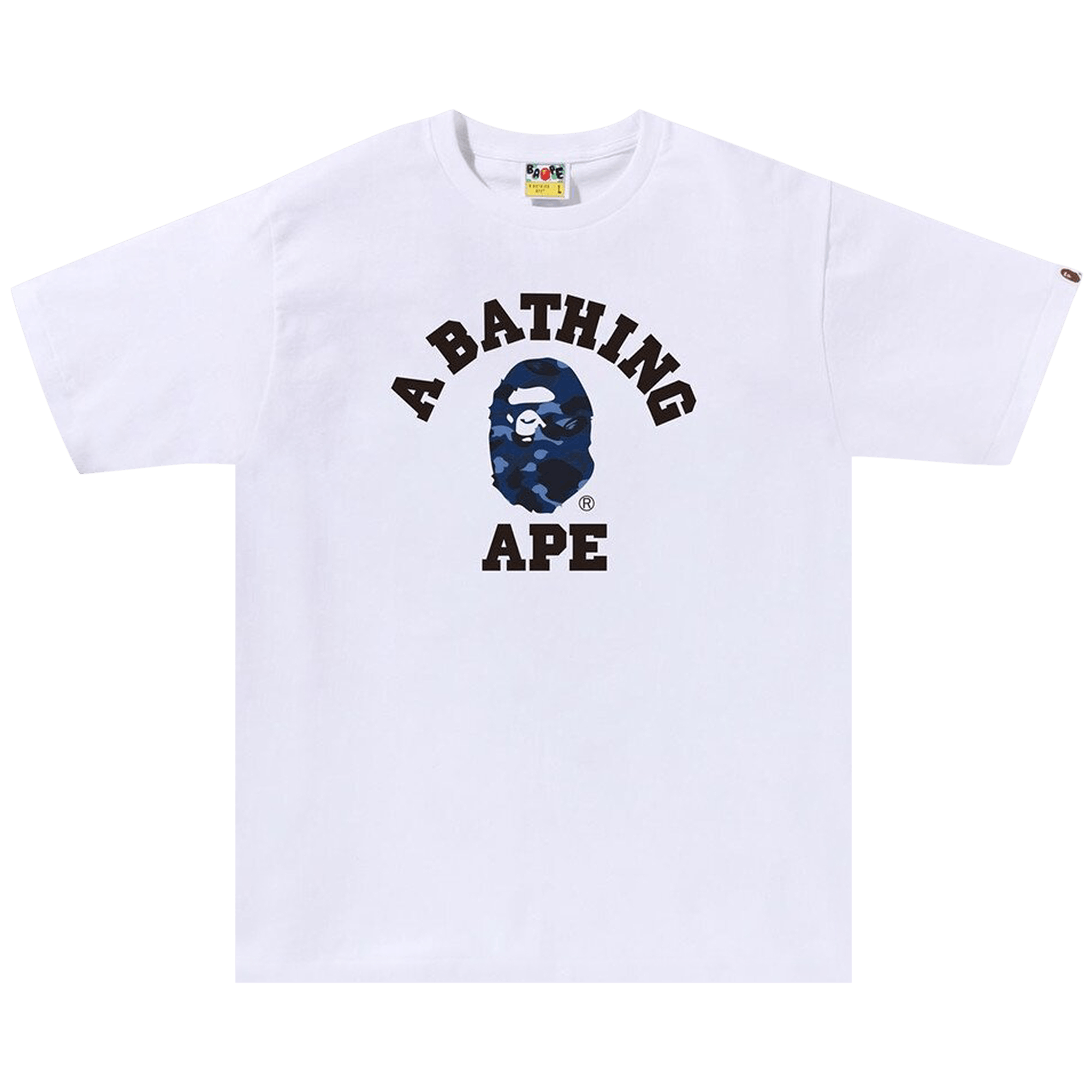 BAPE Color Camo College Tee 'White/Navy'
