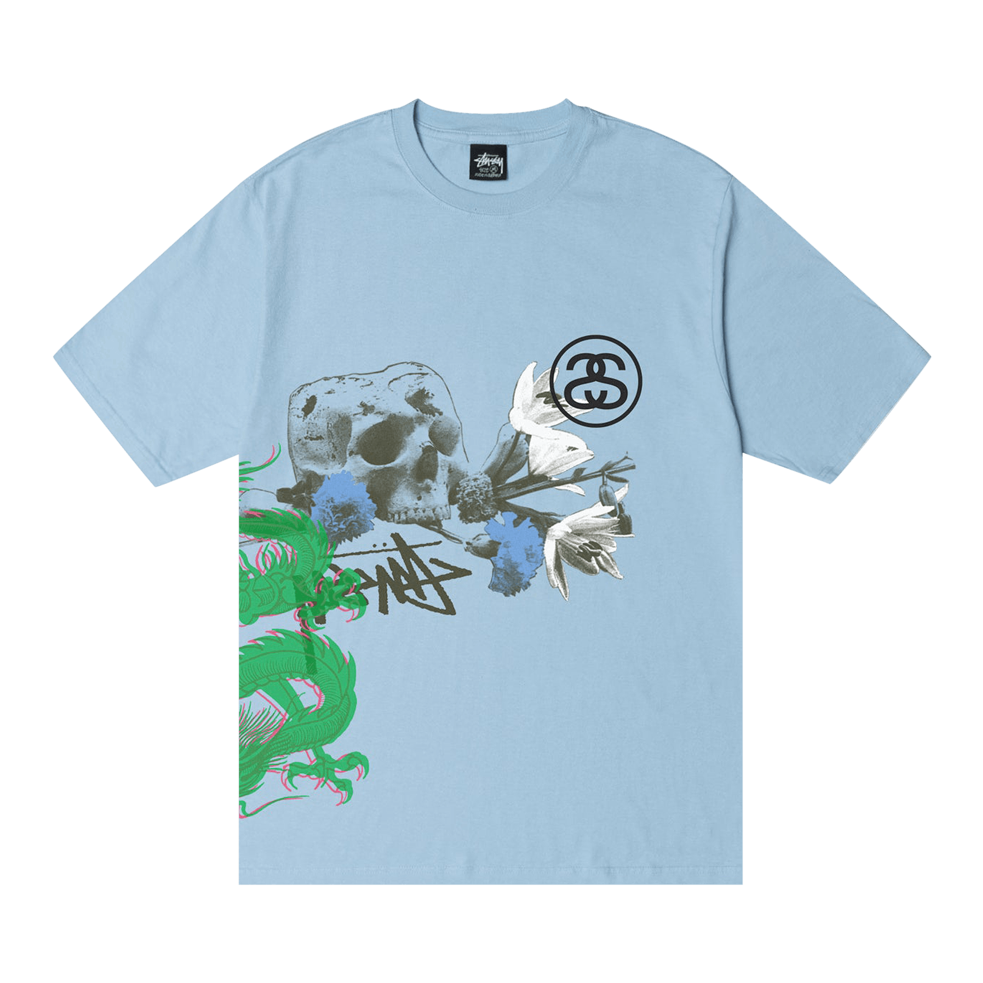 Stussy Strike Pigment Dyed Tee 'Sky Blue'