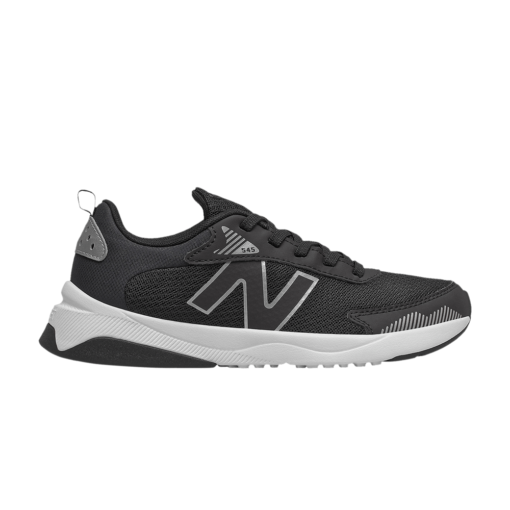New Balance 545 Big Kid Wide 'Black Silver Metallic'