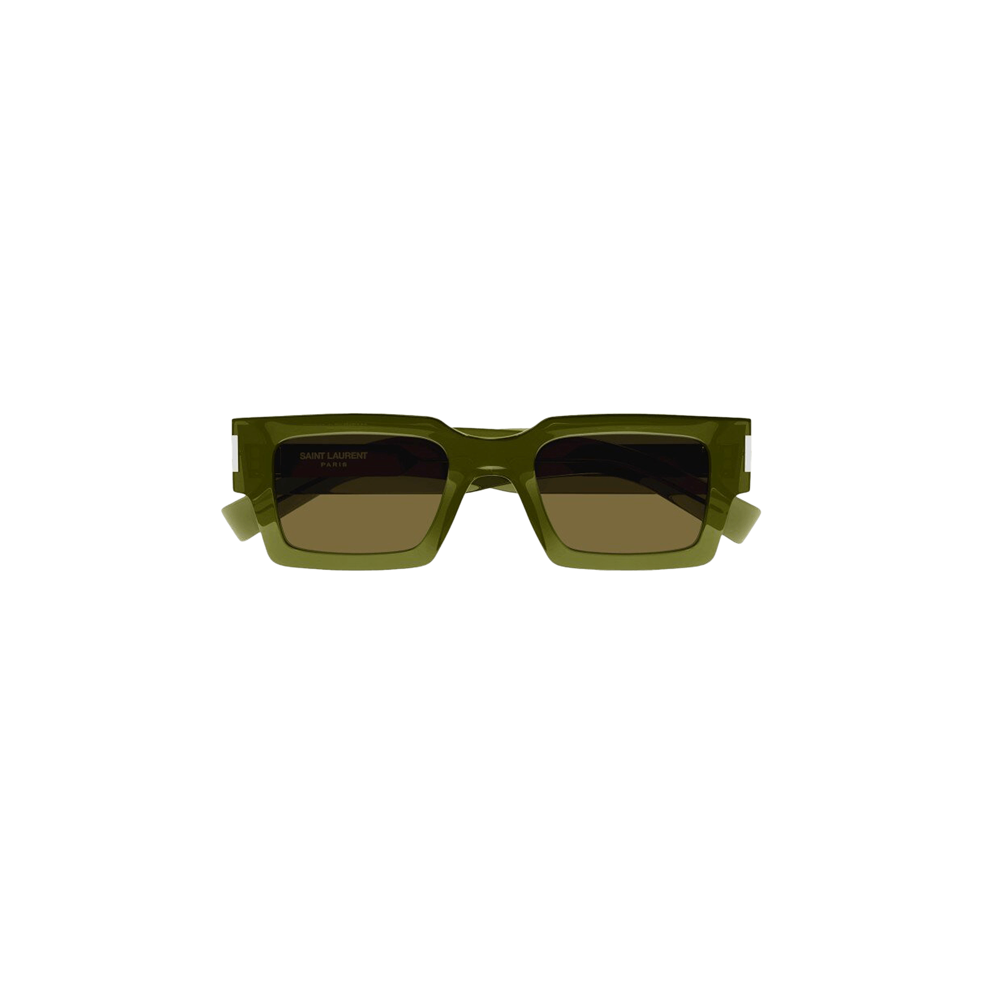 Saint Laurent Rectangular Frame Sunglasses 'Green'