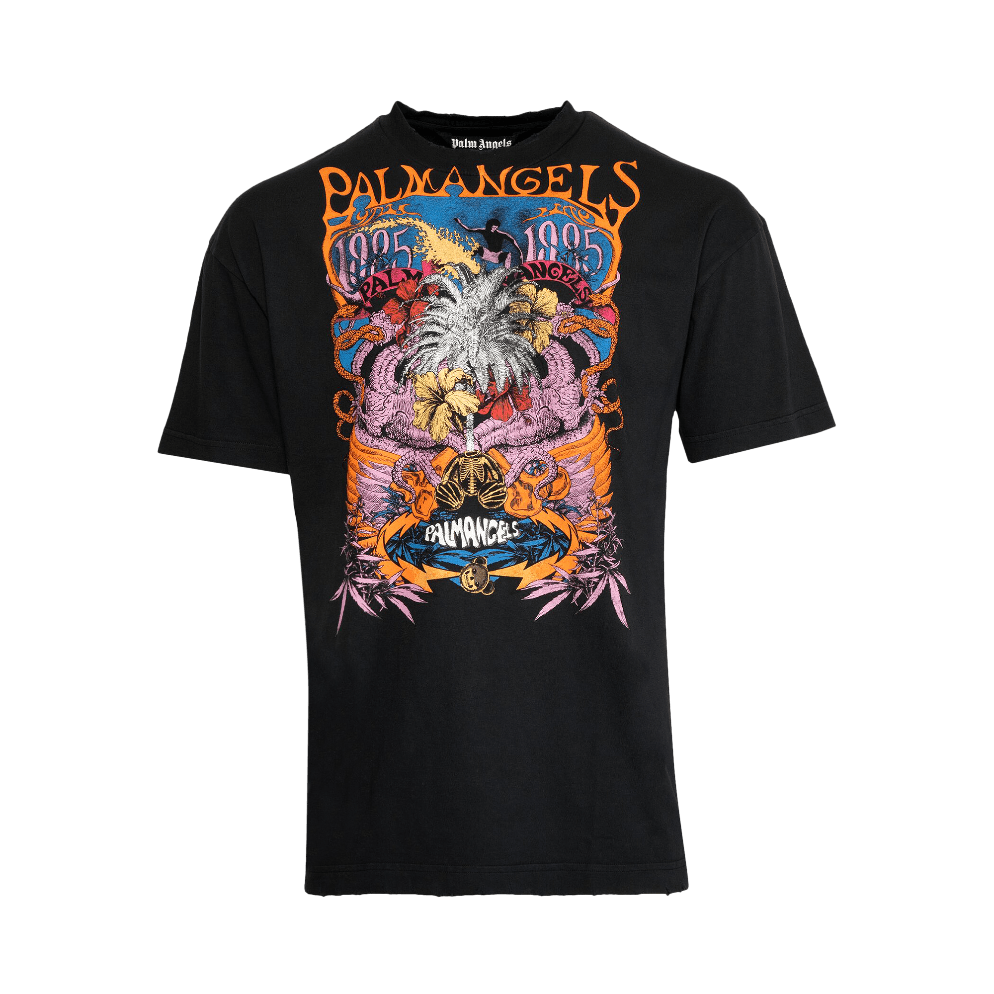 Palm Angels Palm Concert Print T-Shirt 'Black/Multicolor'