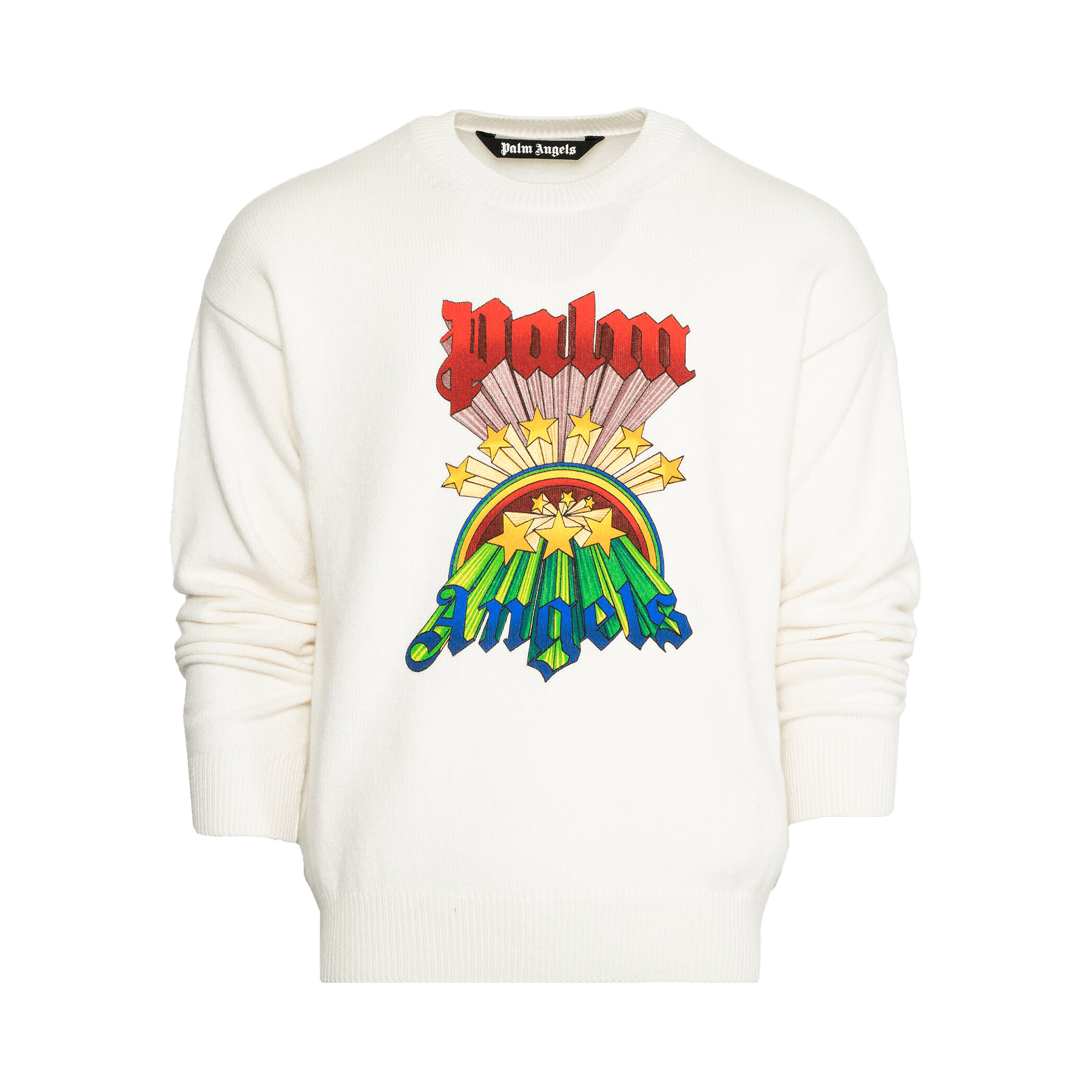 Palm Angels Rainbow Sweater 'Butter/Multicolor'