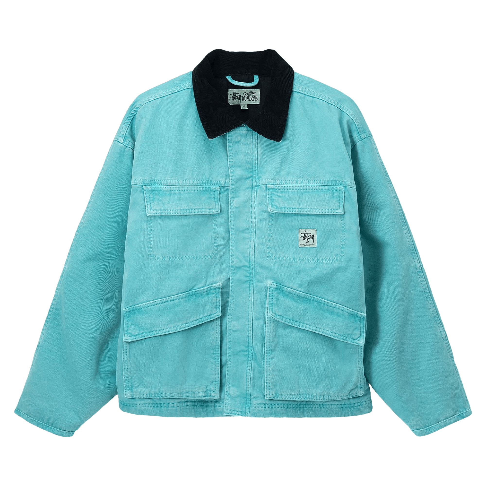 Stussy Washed Canvas Shop Jacket 'Teal'