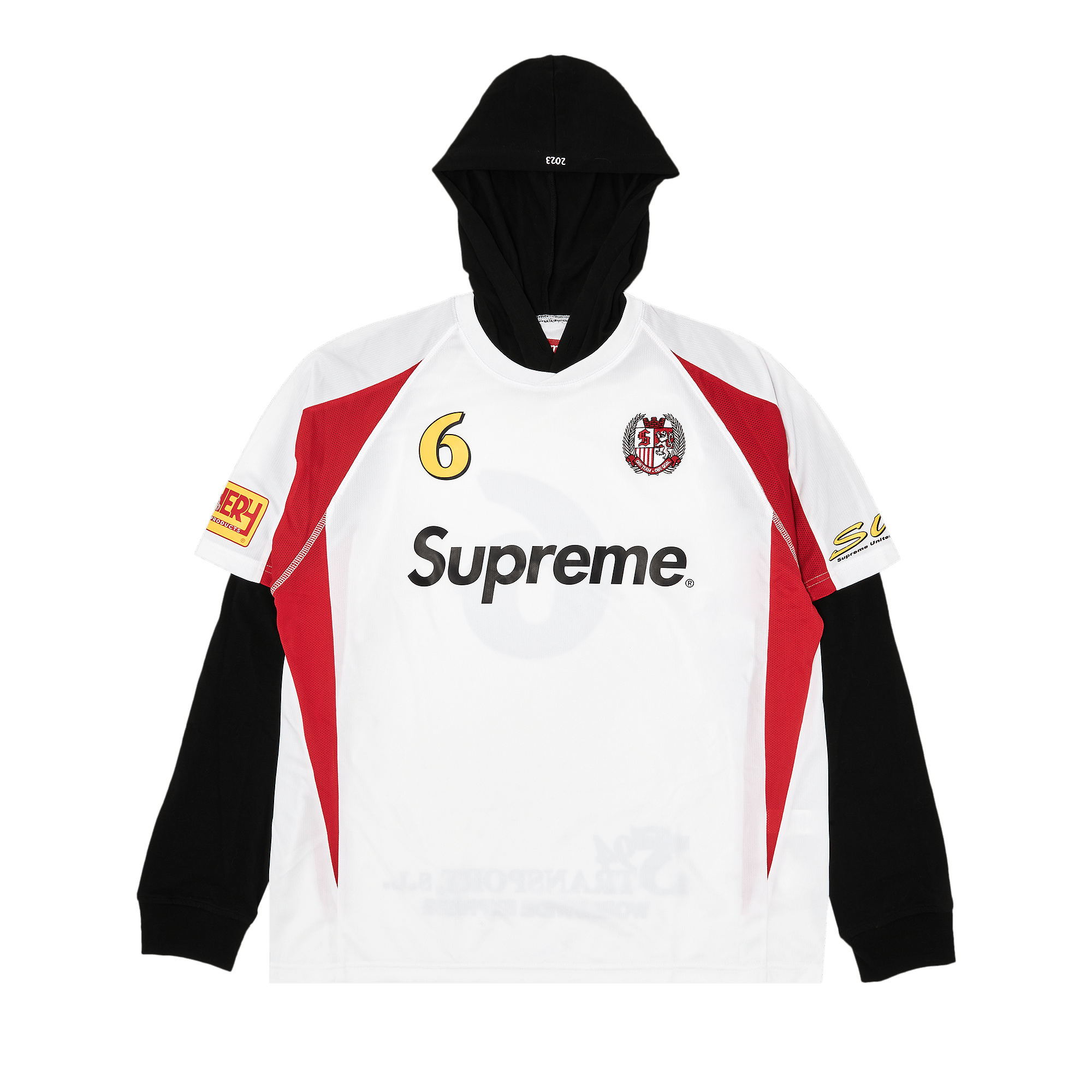 Supreme Hooded Soccer Jersey 'White'