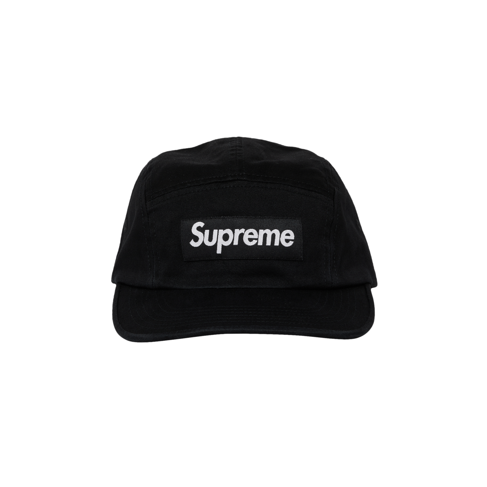 Supreme Washed Chino Twill Camp Cap 'Black'