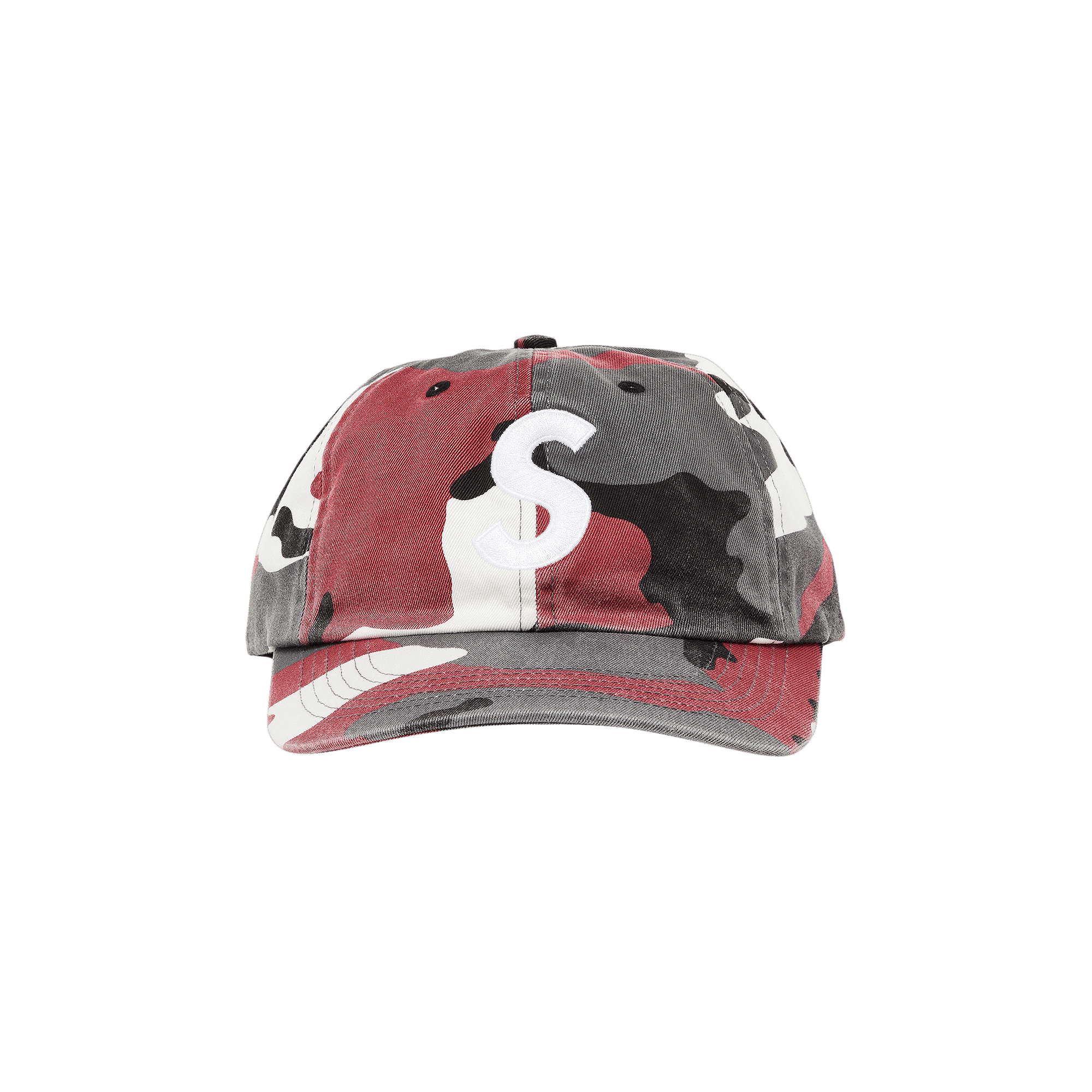 Supreme Pigment Print S Logo 6-Panel 'Red Camo'