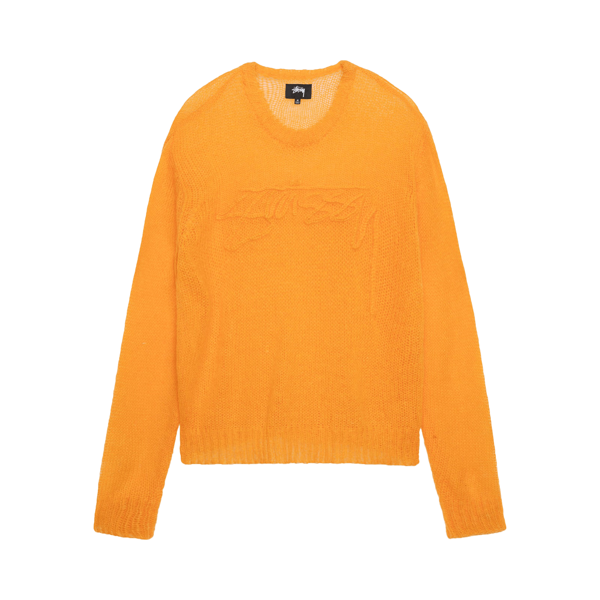 Stussy Loose Knit Logo Sweater 'Orange'