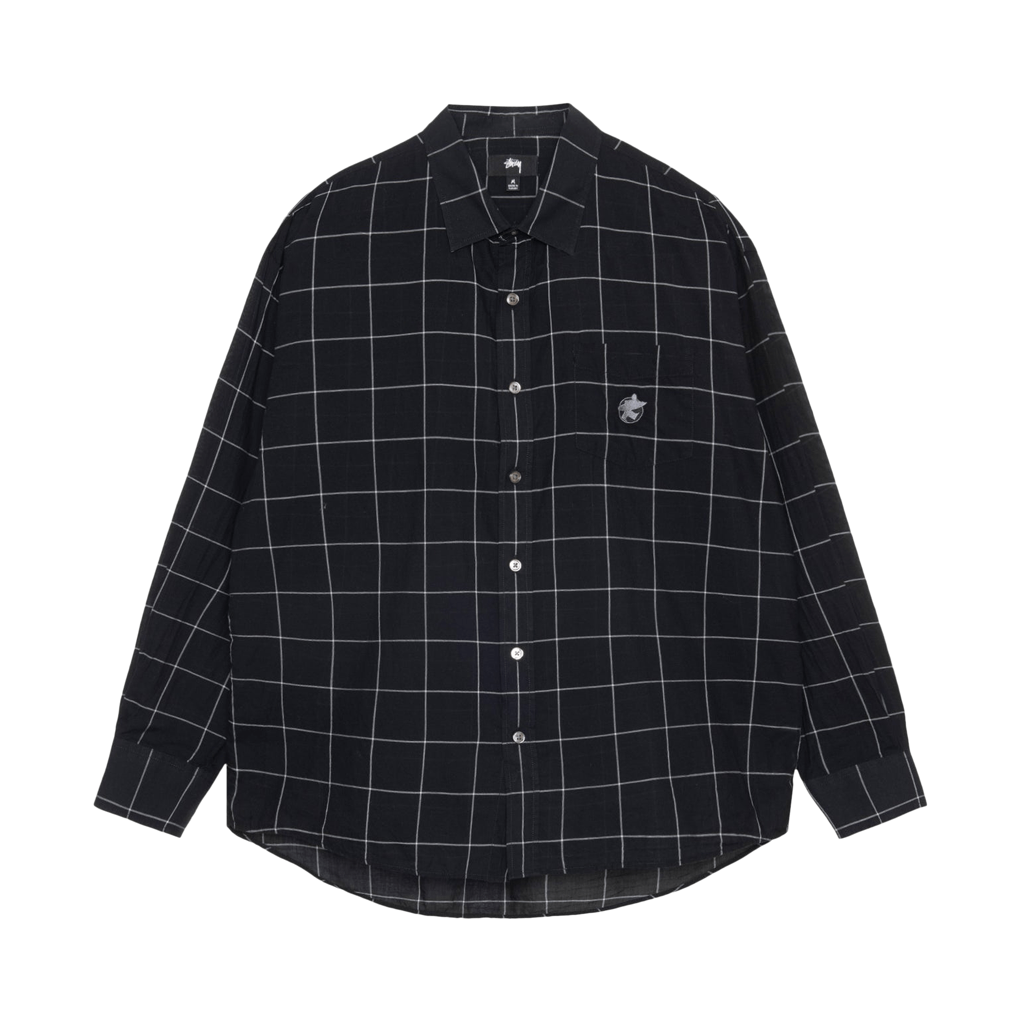 Stussy Light Weight Classic Shirt 'Black Windowpane'