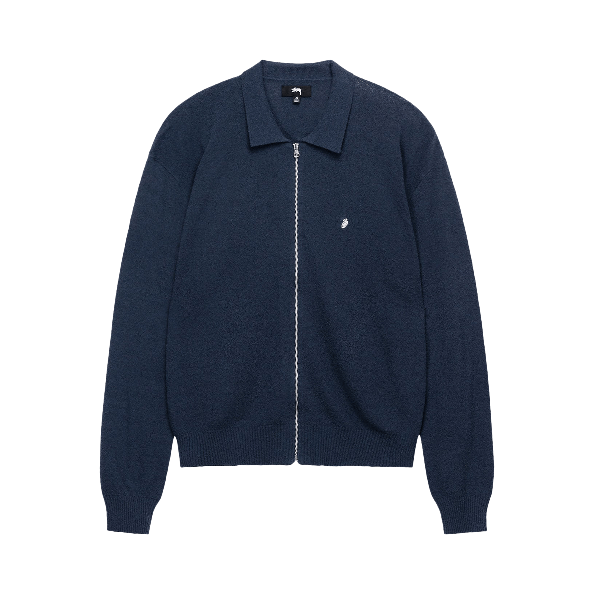 Stussy Light Weight Long-Sleeve Zip Polo 'Navy'