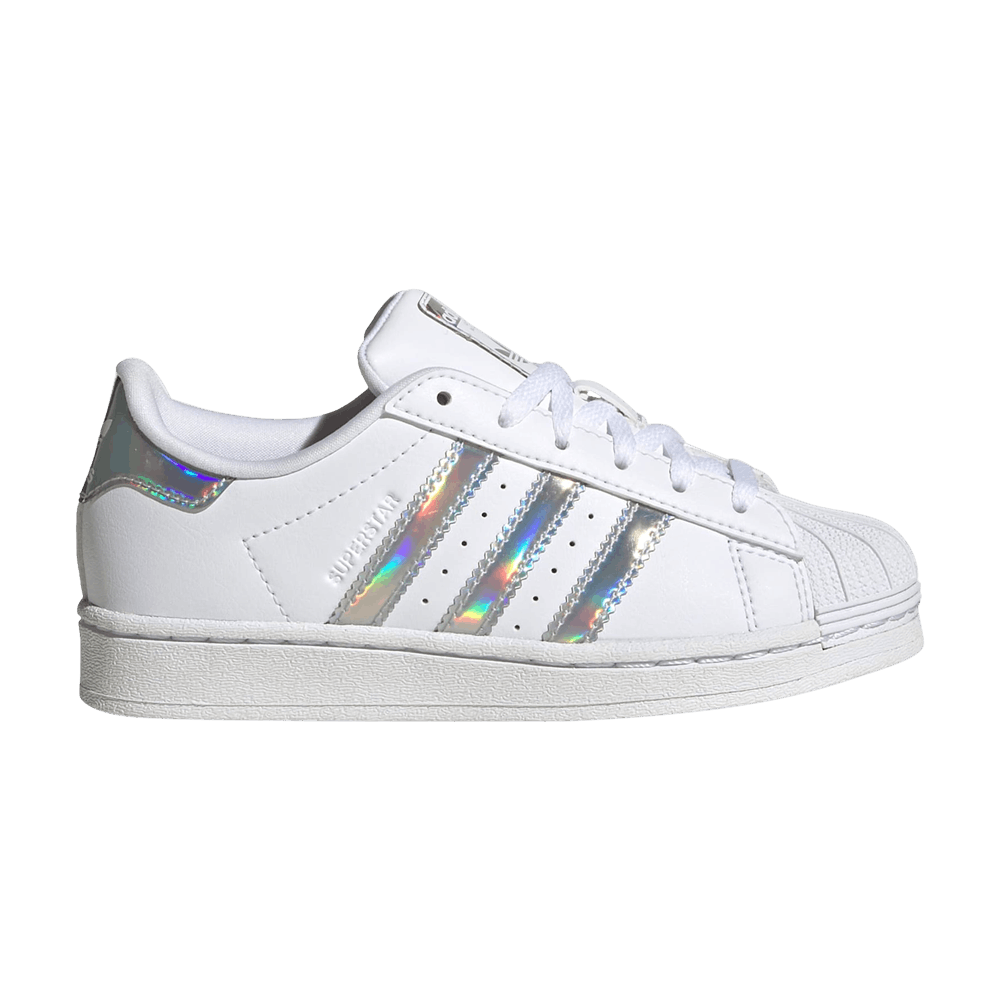 Adidas Superstar Little Kid 'White Iridescent'