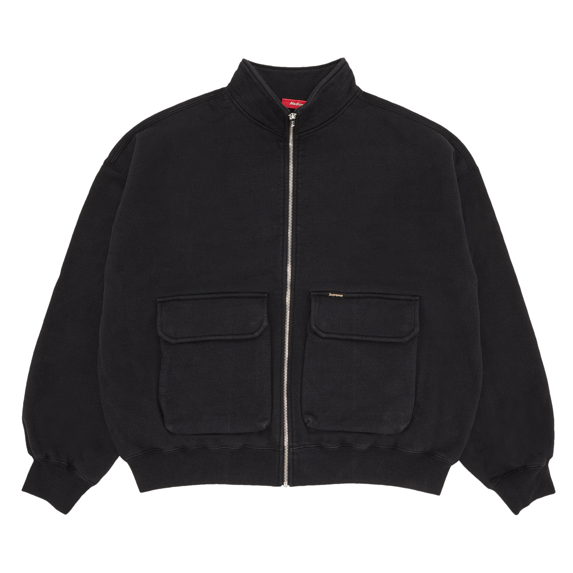 Supreme Cargo Pocket Zip Up Sweatshirt 'Black'