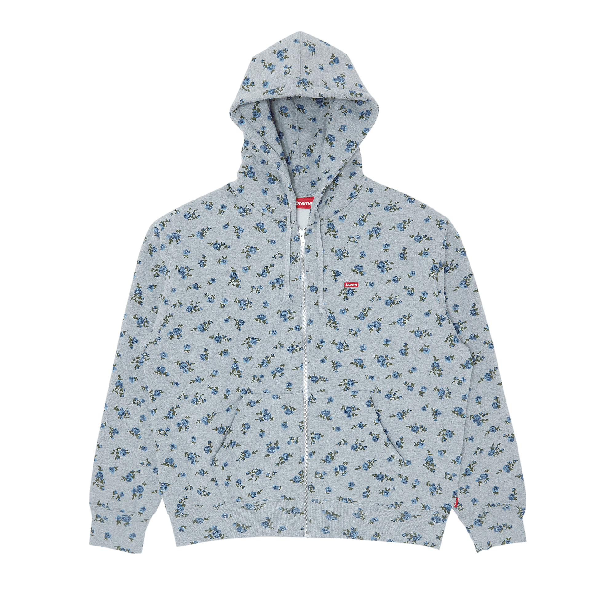 Supreme Small Box Zip Up Hooded Sweatshirt 'Flowers'
