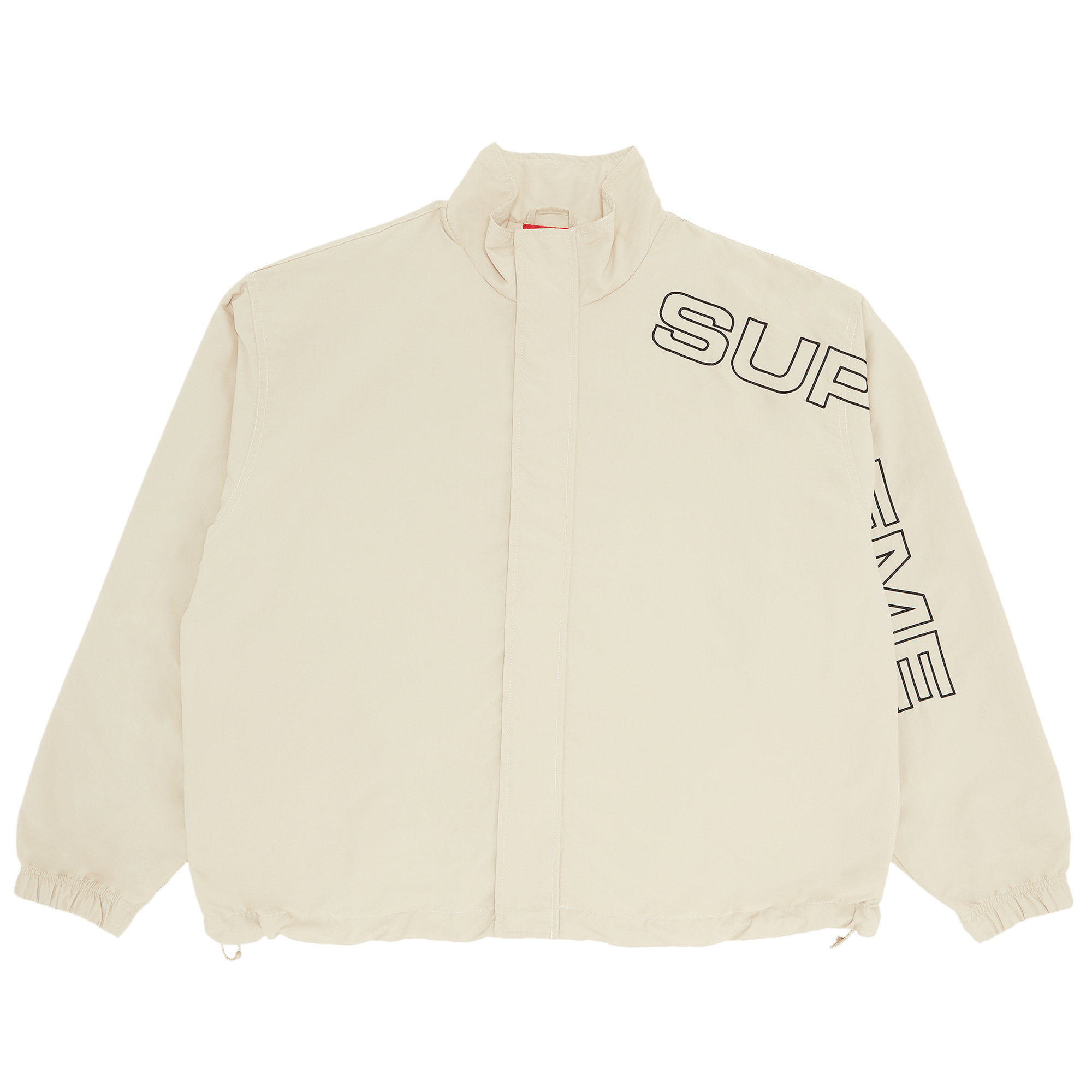 Supreme Spellout Embroidered Track Jacket 'Sand'