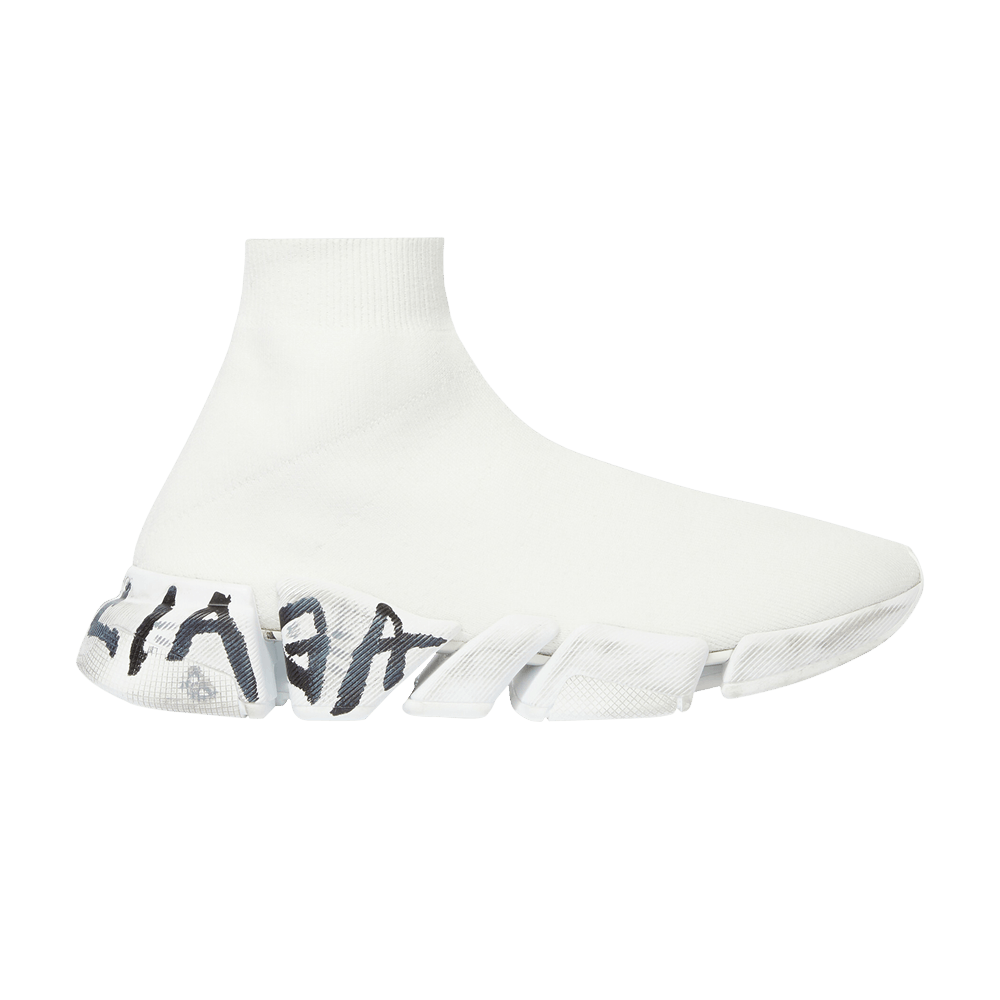 Balenciaga Wmns Speed 2.0 Sneaker 'Worn-Out Graffiti - Eggshell'