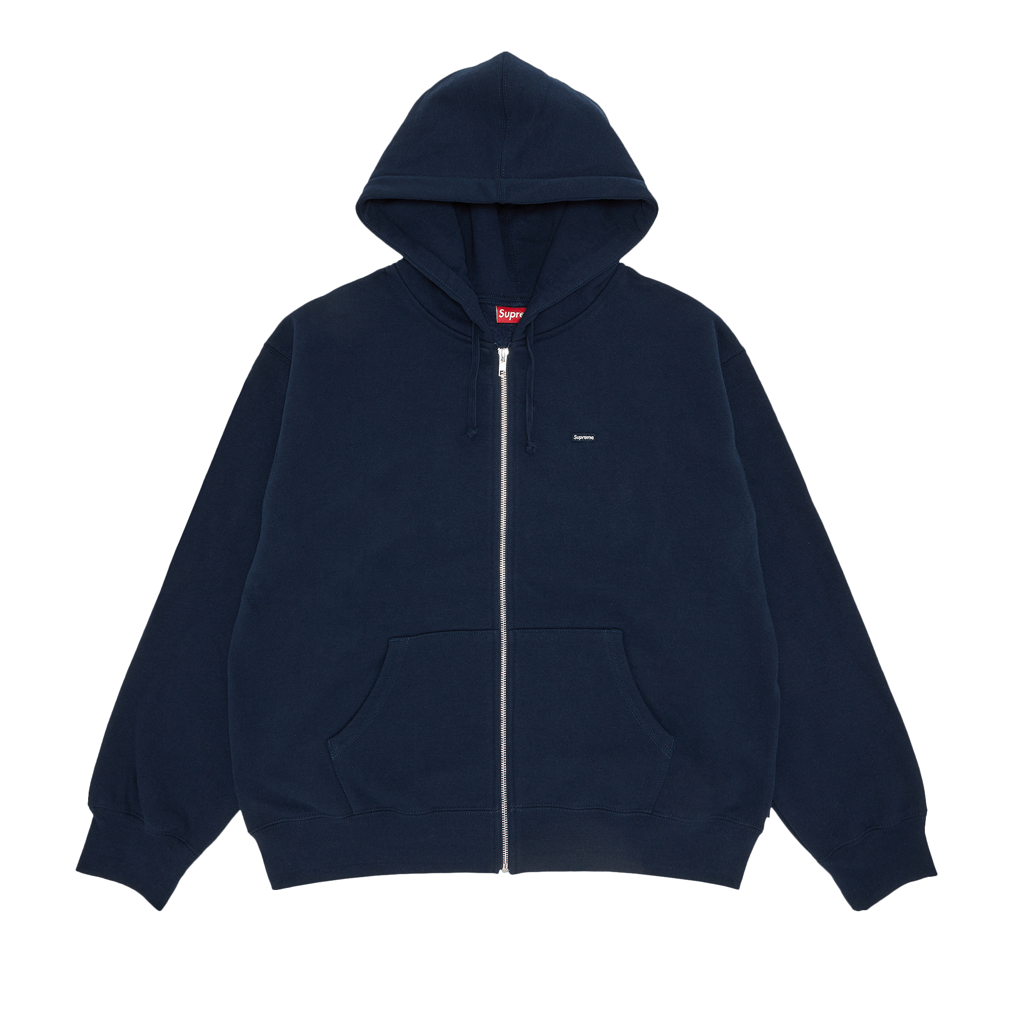 Supreme Small Box Zip Up Hooded Sweatshirt 'Navy'