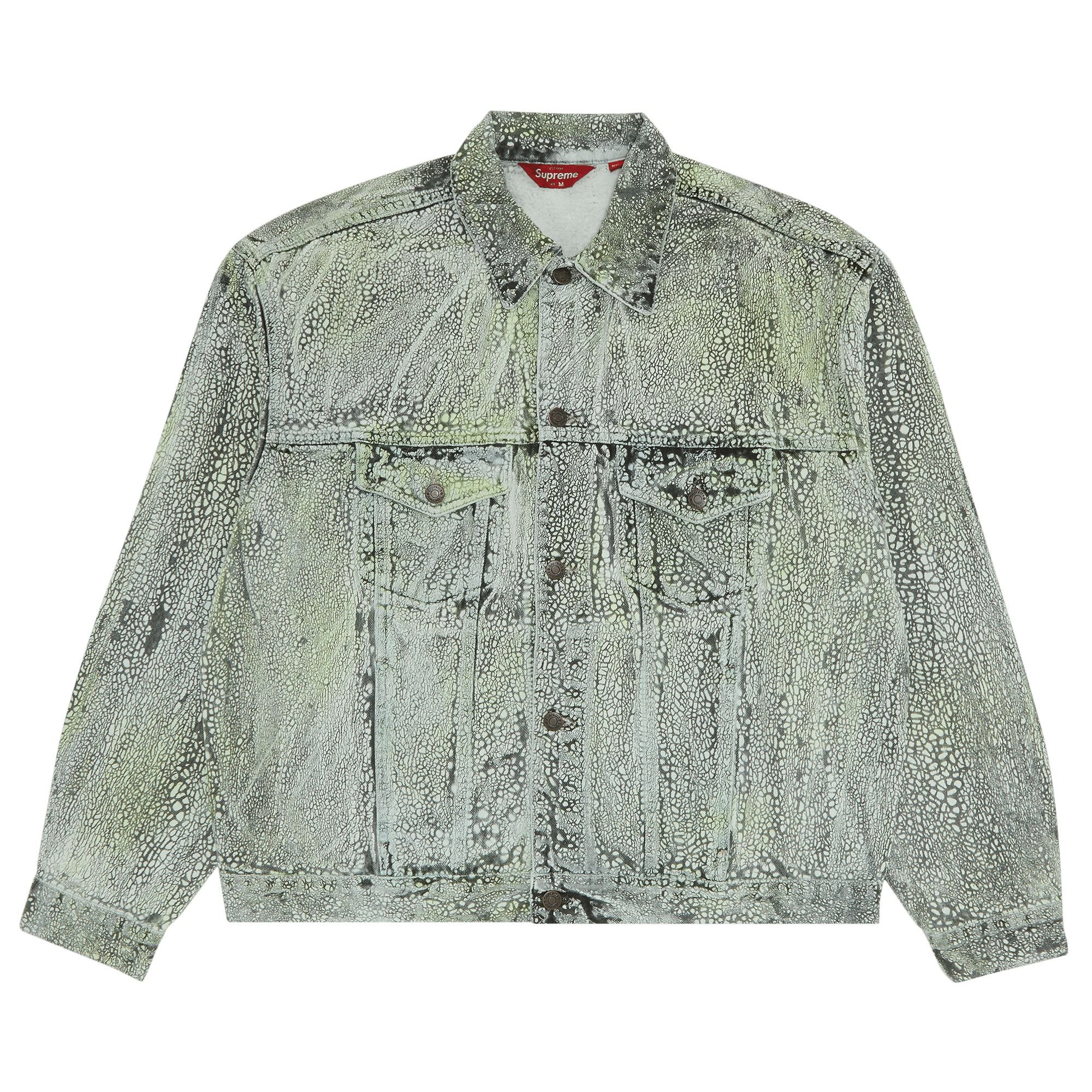 Supreme Crackle Denim Trucker Jacket 'Multicolor'