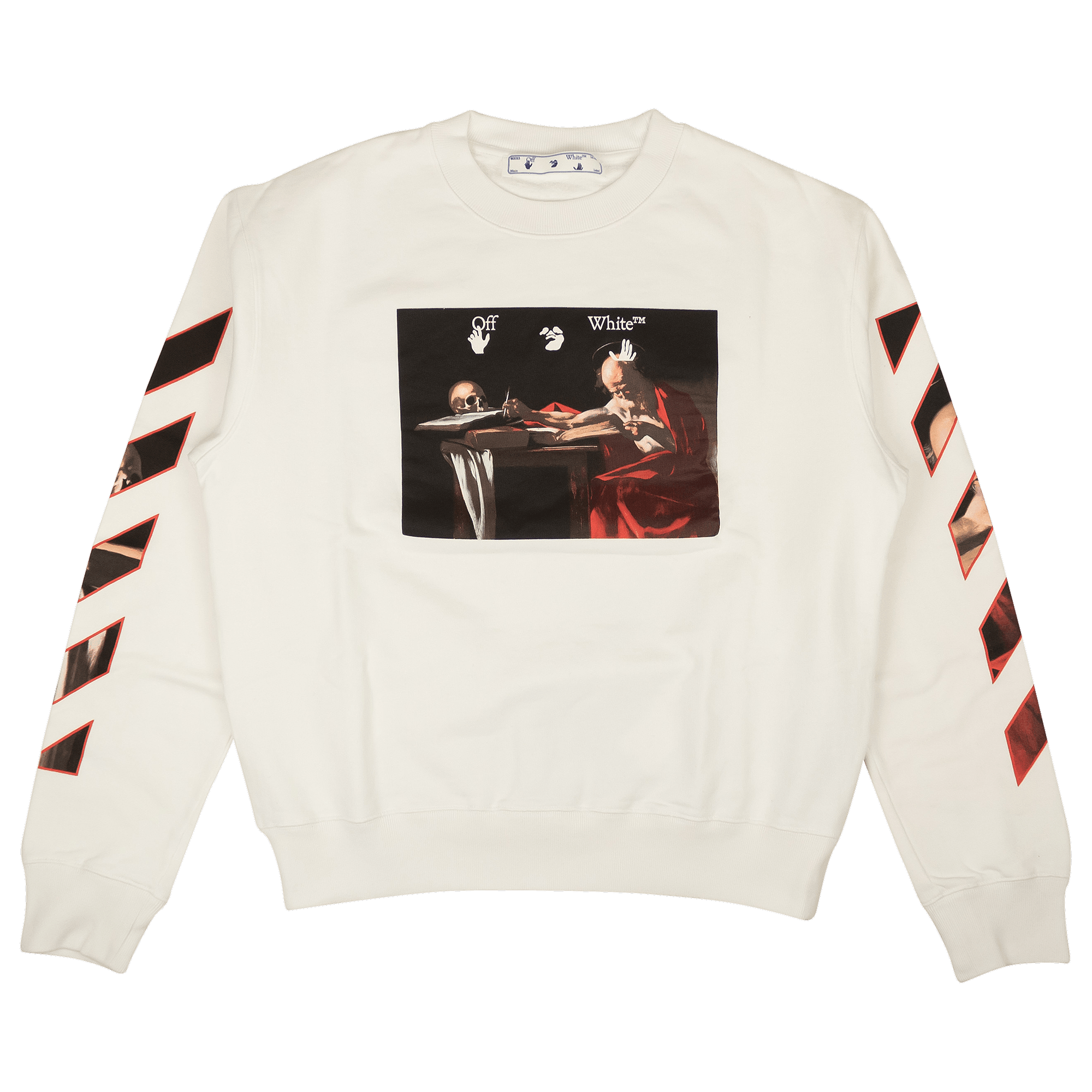 Off-White Caravaggio Slim Crewneck 'White/Red'
