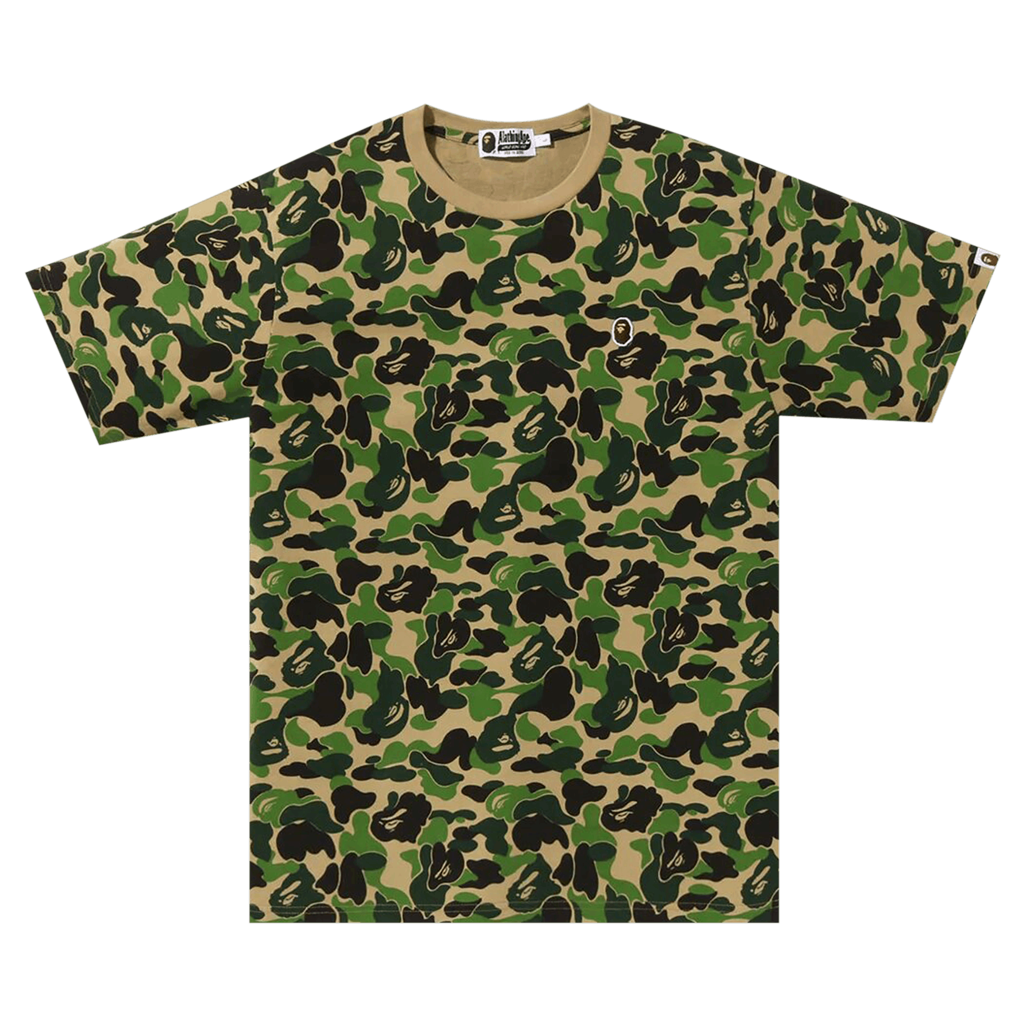 BAPE ABC Camo Ape Head One Point Tee 'Green'