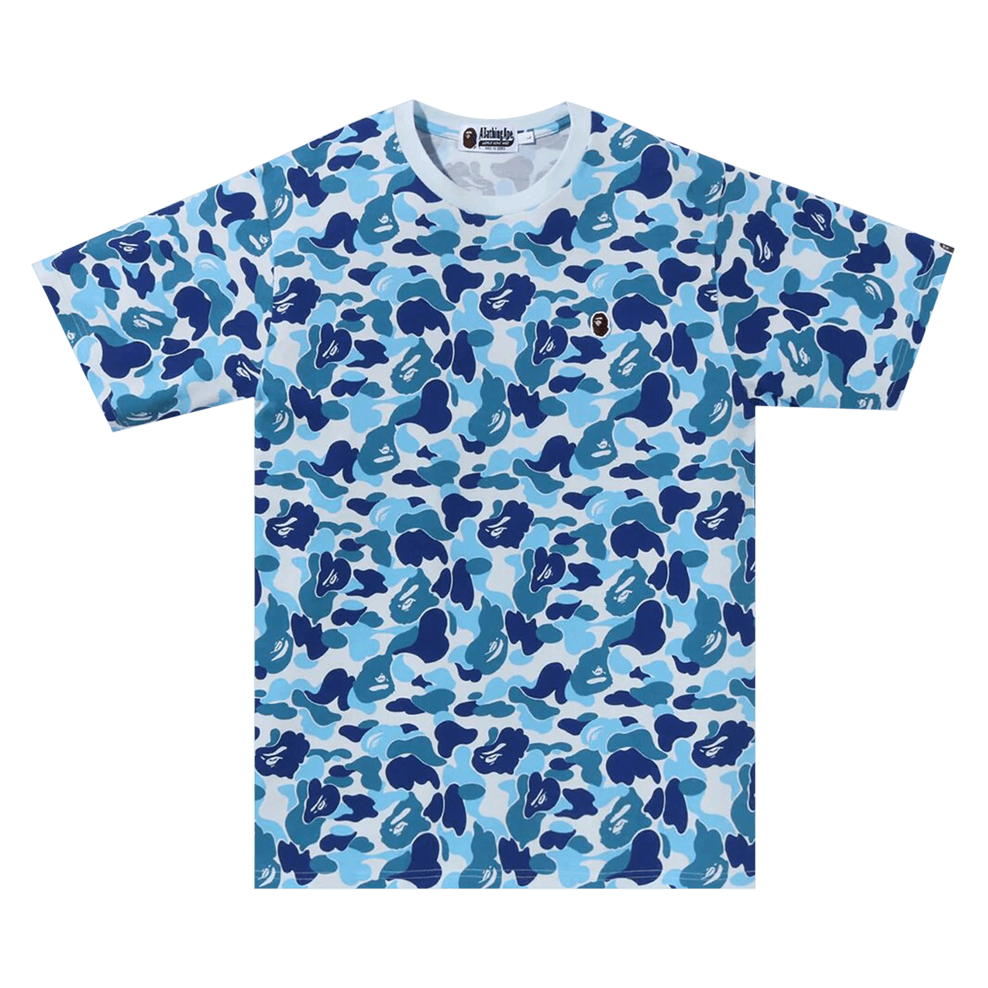 BAPE ABC Camo Ape Head One Point Tee 'Blue'