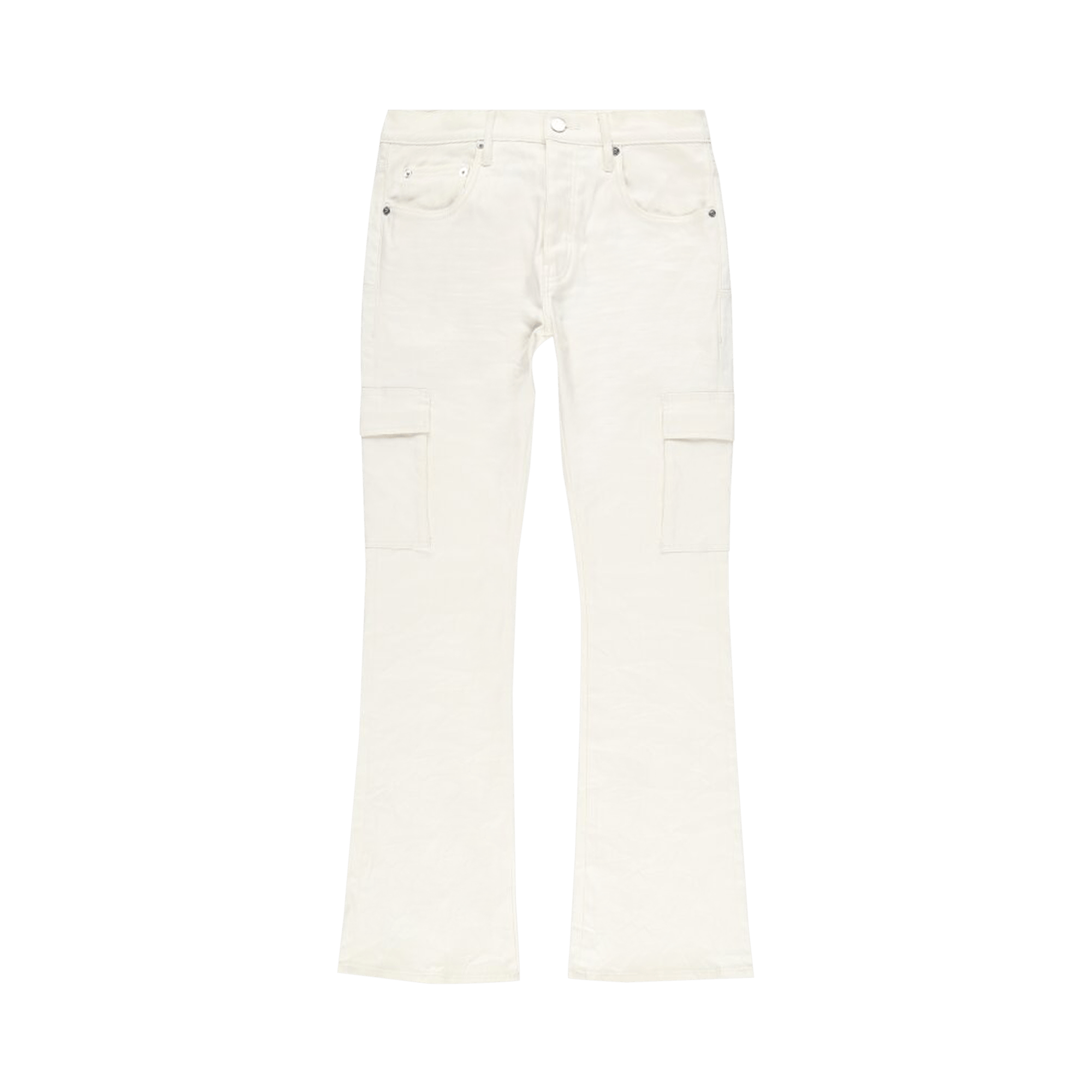 PURPLE BRAND Flare Cargo 'White Patent Film'
