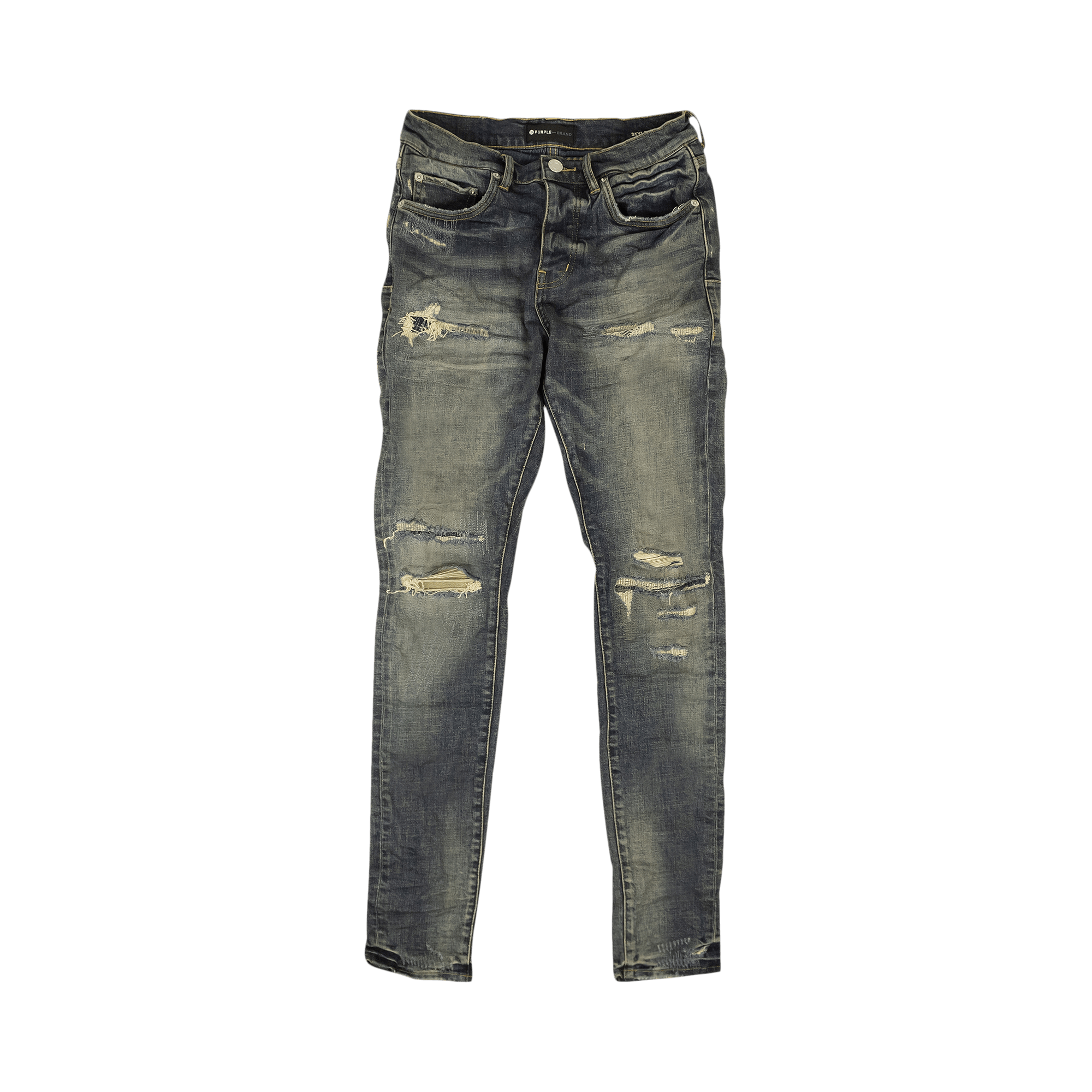 PURPLE BRAND Repair Slim Fit Jeans 'Indigo'