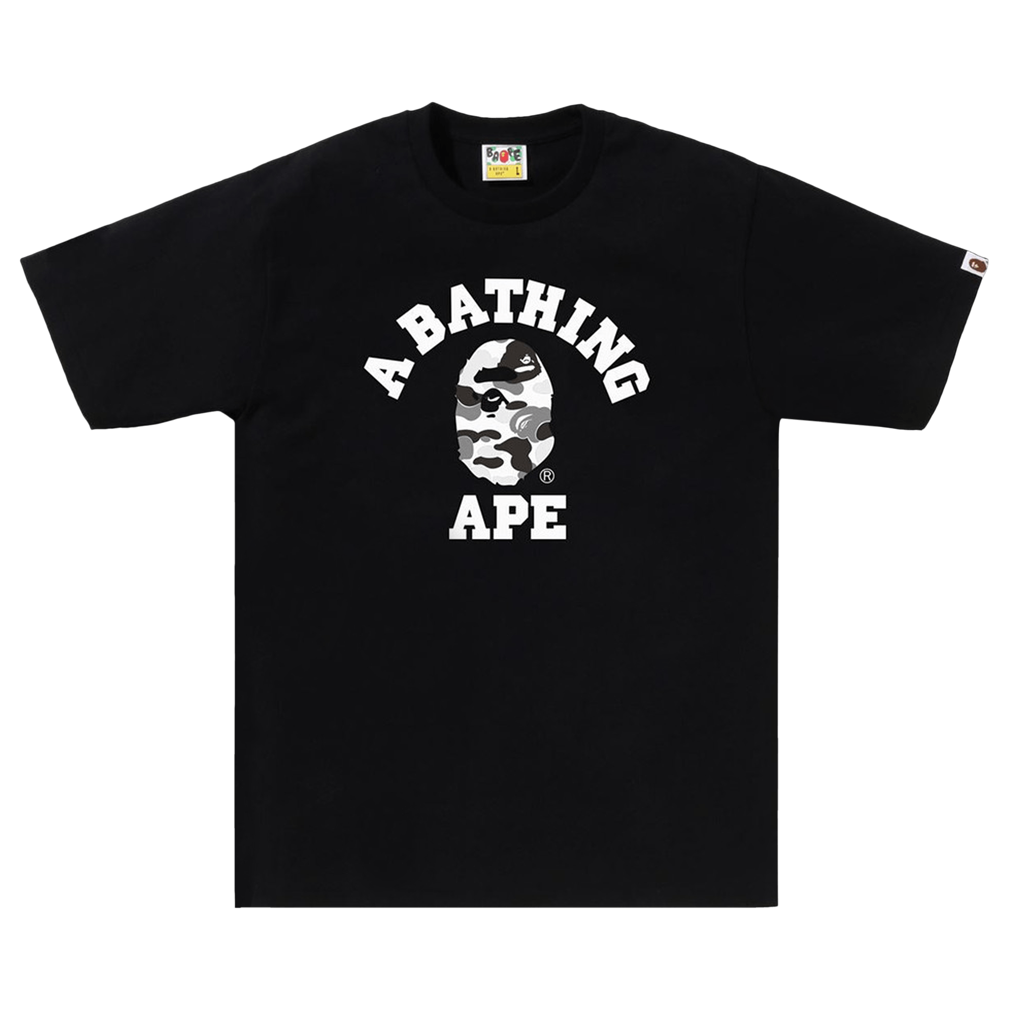 BAPE ABC Camo College Tee 'Black/Grey'