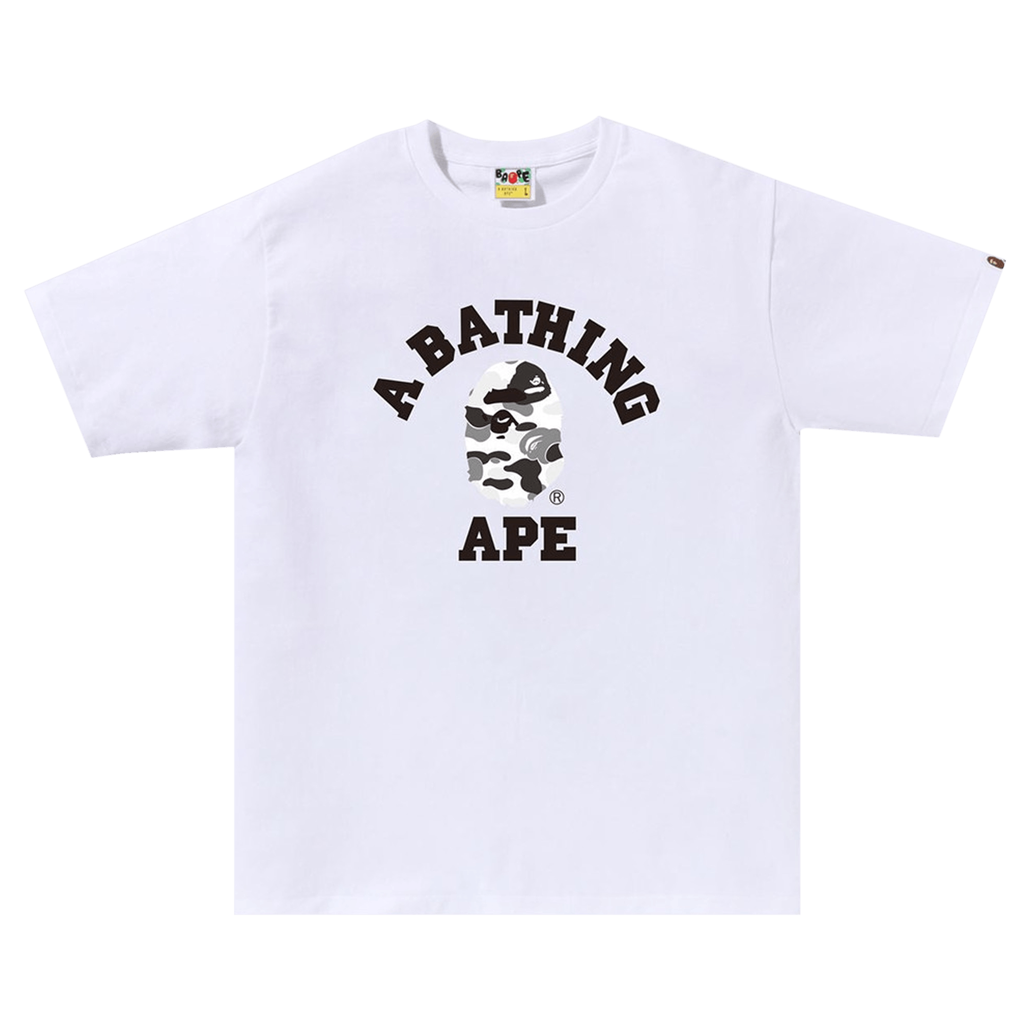 BAPE ABC Camo College Tee 'White/Grey'