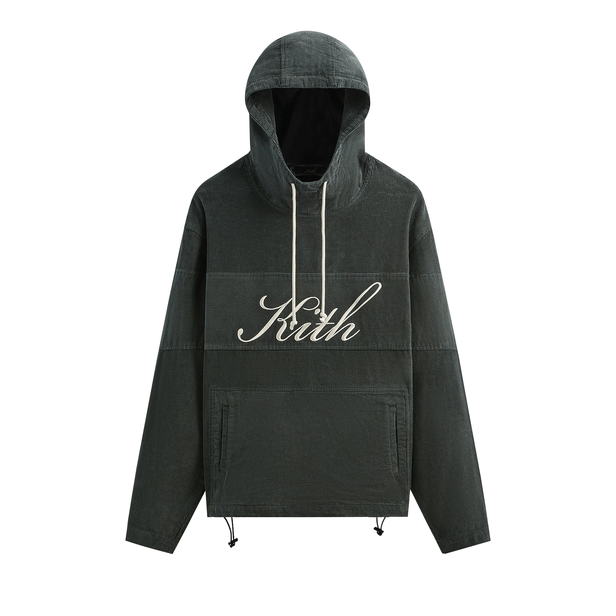Kith Washed Corduroy Caden Hoodie 'Machine'