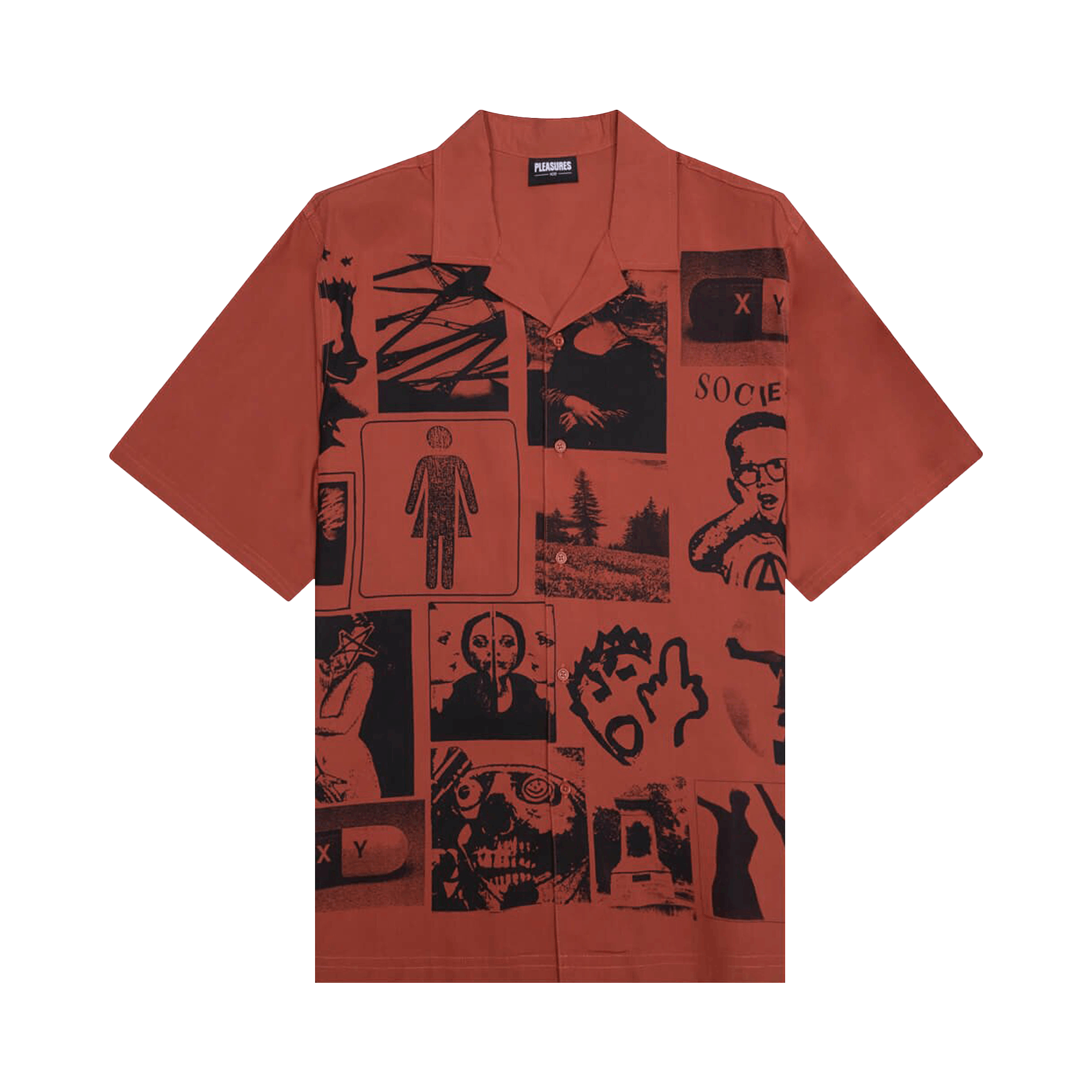 Pleasures Choices Camp Collar Button Down 'Orange'