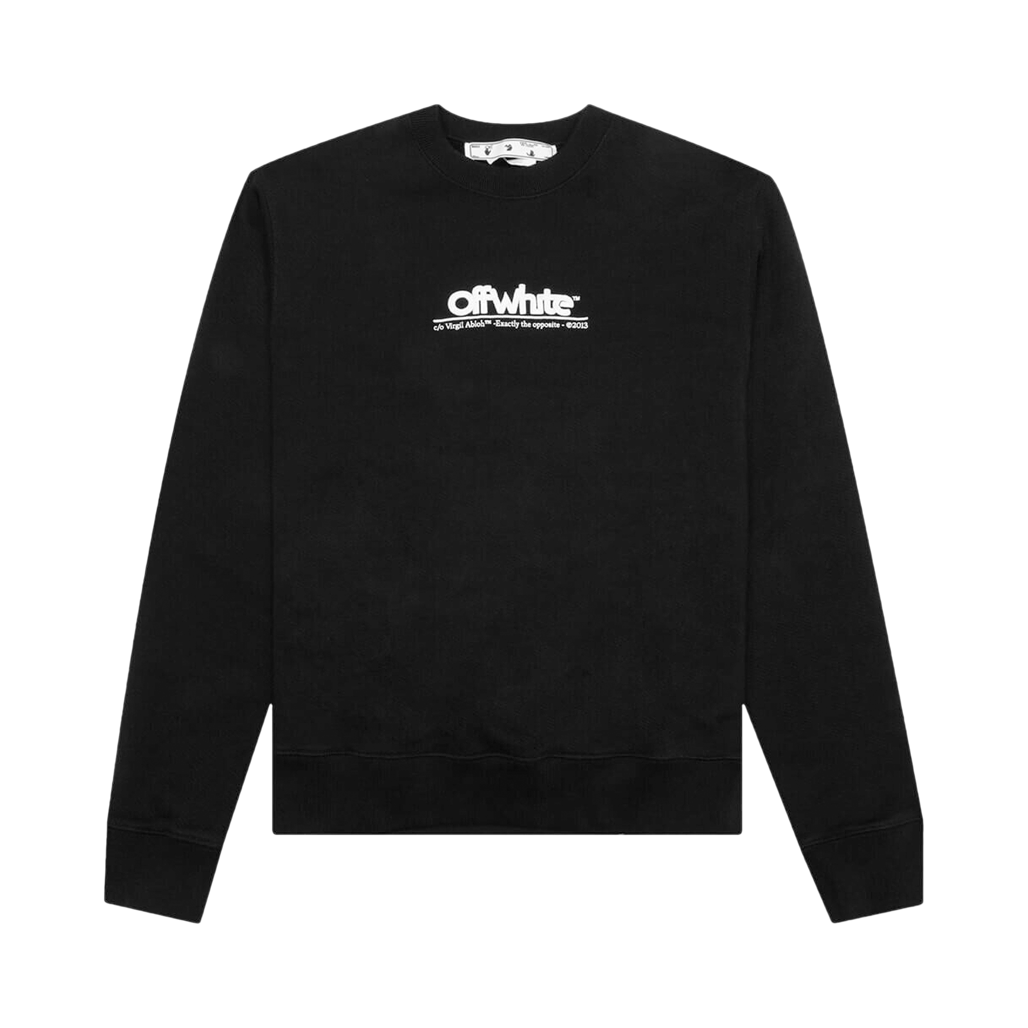 Off-White Chunky Logo Slim Crewneck 'Black/White'
